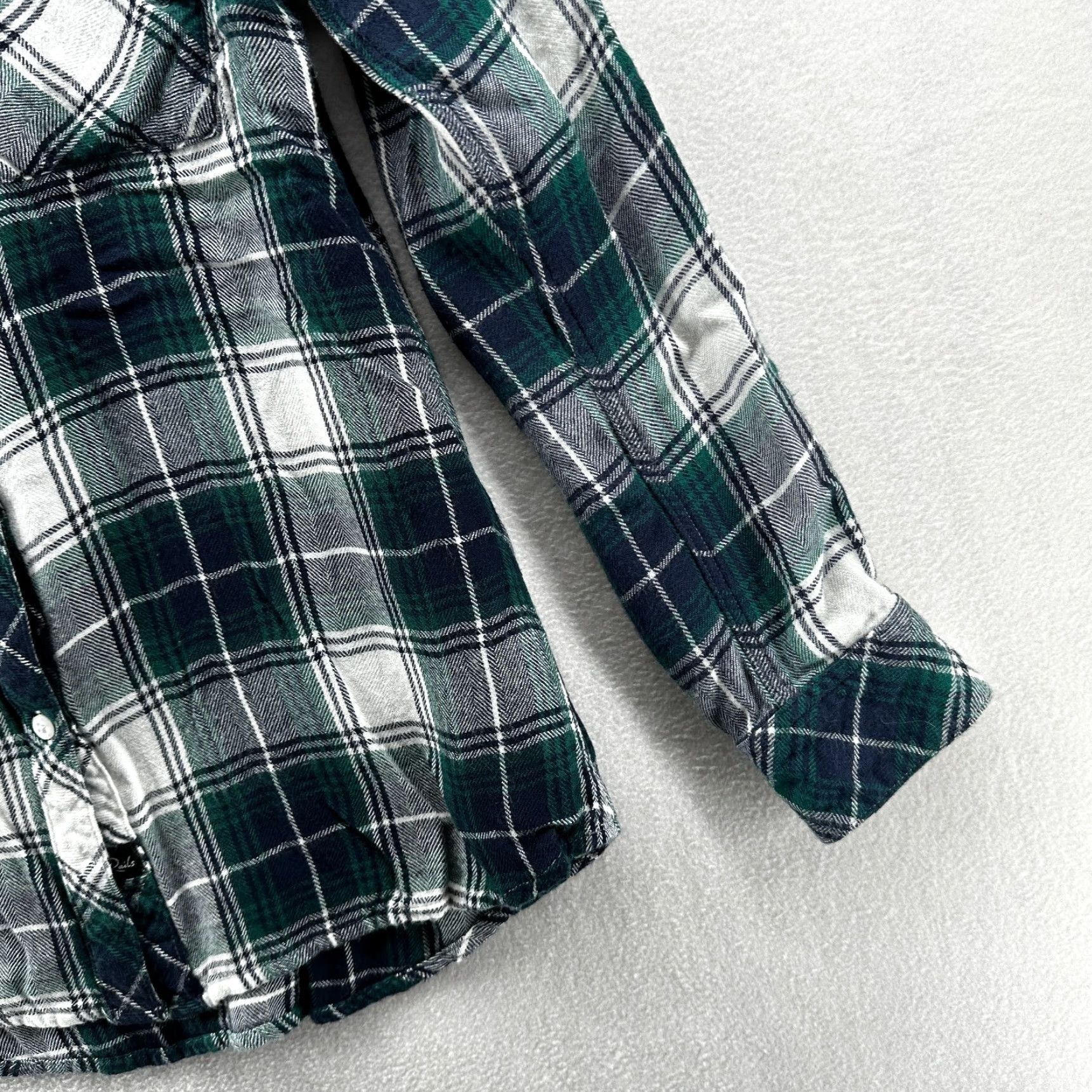Rails Rails Flannel Shirt Mens XS Green White Plaid Button-Up Shirt Size US XS / EU 42 / 0 - 5 Thumbnail