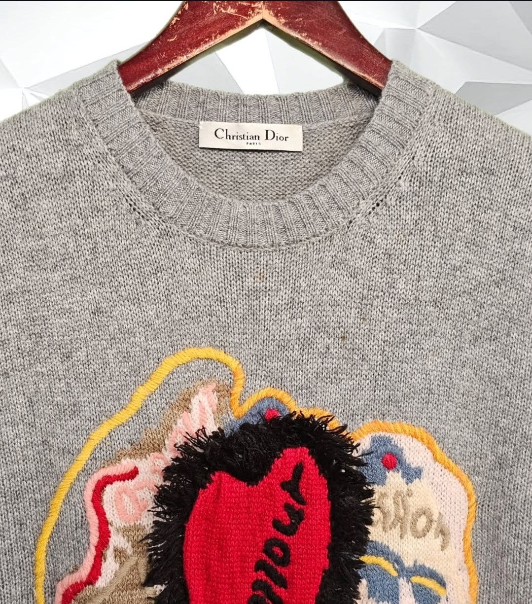 Christian Dior Monsieur × Dior Christian Dior Amour cashmere sweater hearth Size M / US 6-8 / IT 42-44 - 2 Thumbnail