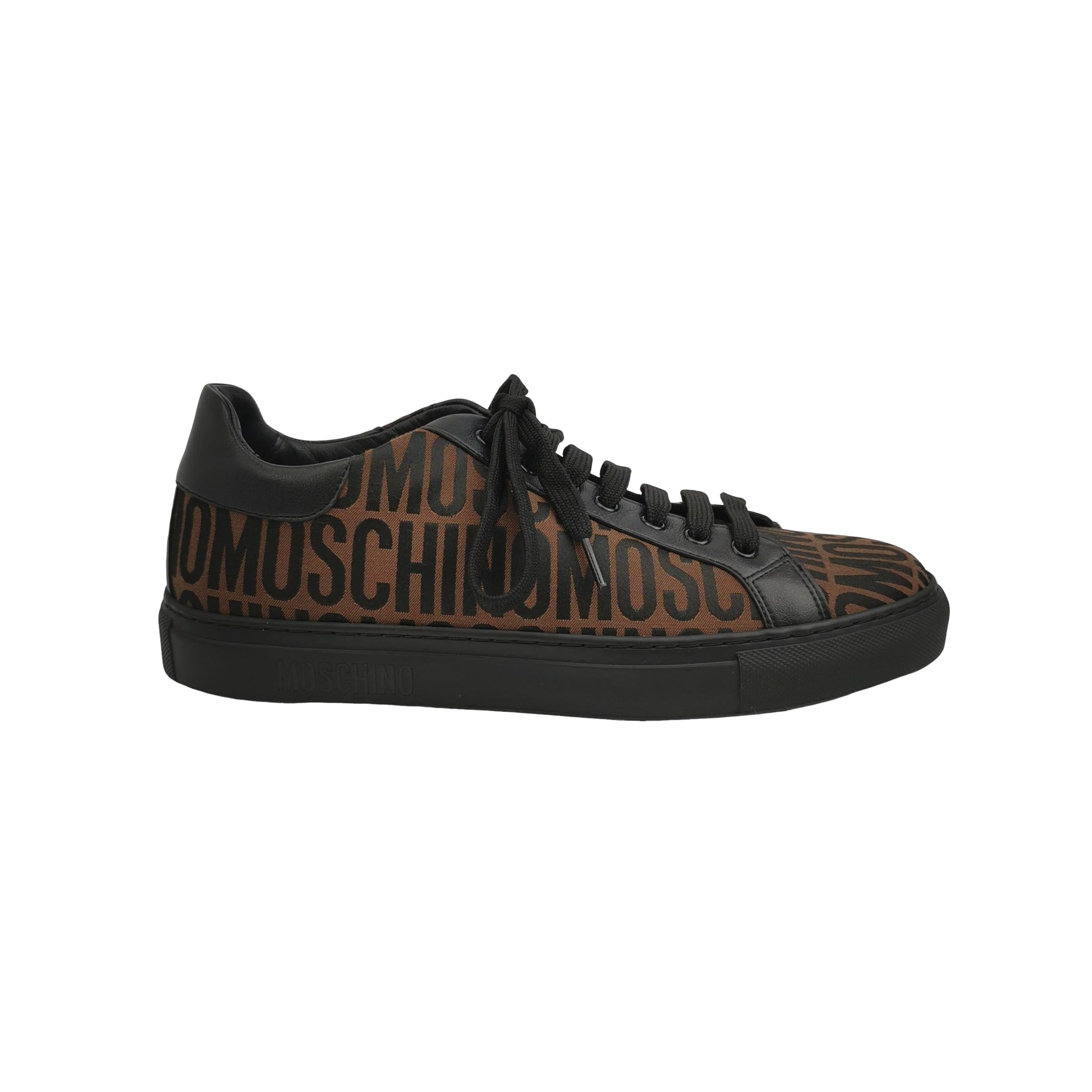 Moschino Moschino Logo Print Canvas Low-Top Sneakers 42 Size US 9 / EU 42 - 1 Thumbnail