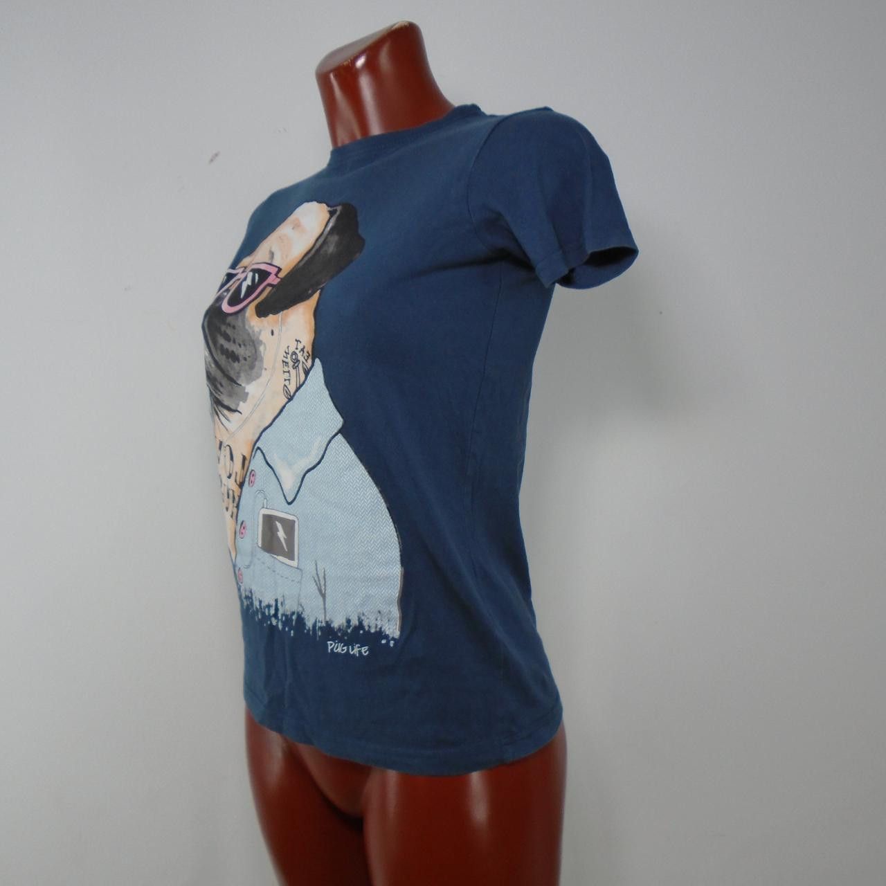 Vintage Women's T-Shirt Primark. Dark blue. XS. Used. Good Size XS / US 0-2 / IT 36-38 - 5 Thumbnail