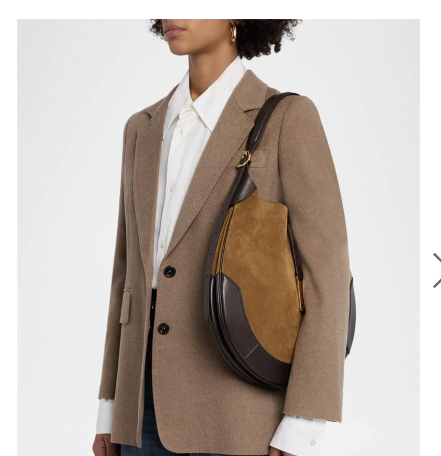 Polo Ralph Lauren Polo ID Ralph Lauren Women's Brown Suede Large Shoulder Bag Size ONE SIZE - 6 Thumbnail