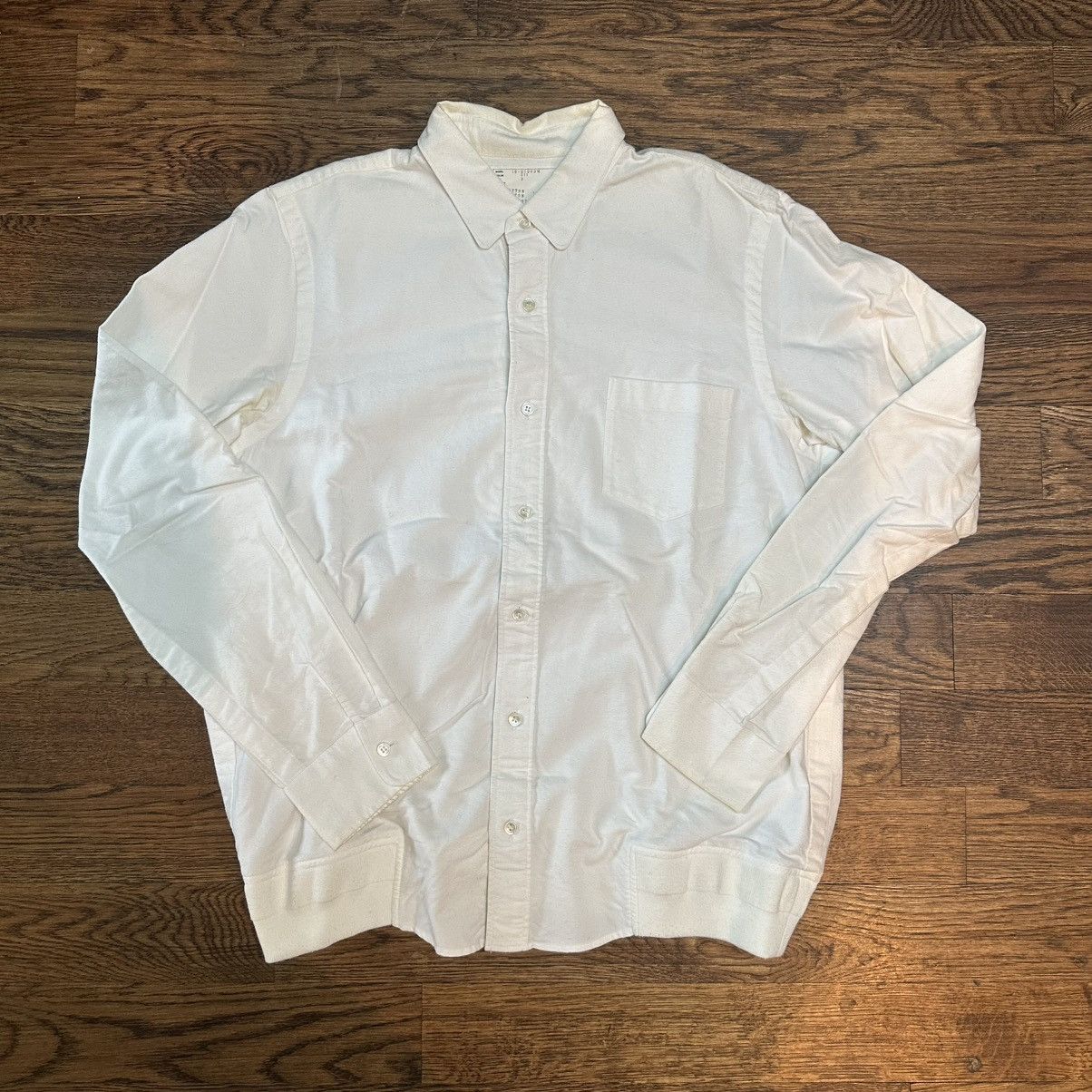 Sacai Sacai White Varsity Brushed Shirt Size US S / EU 44-46 / 1 - 1 Thumbnail