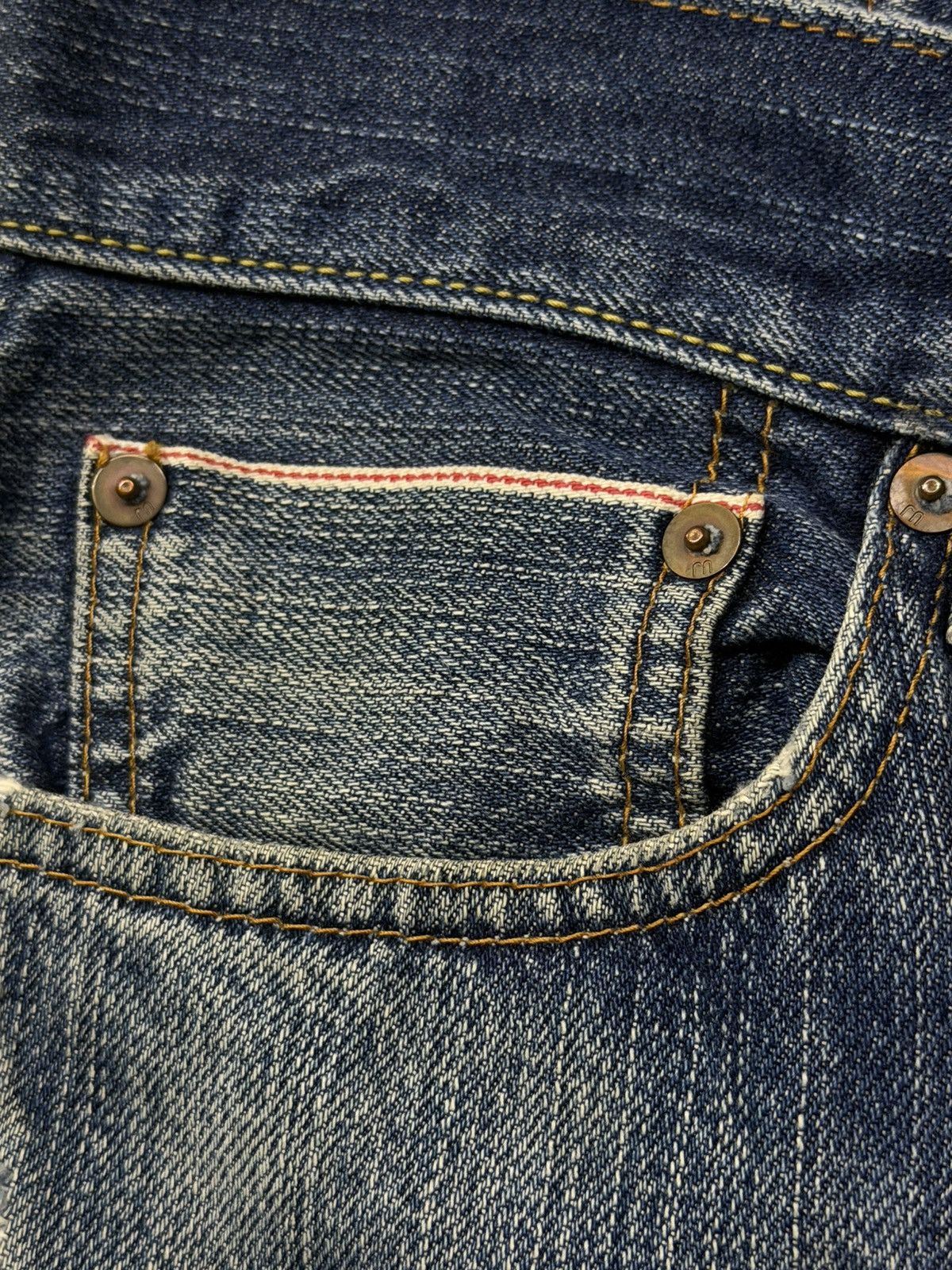 Uniqlo Vintage Uniqlo UJ S002 Selvedge Denim Jeans Red Line | W38 Size US 38 / EU 54 - 9 Thumbnail