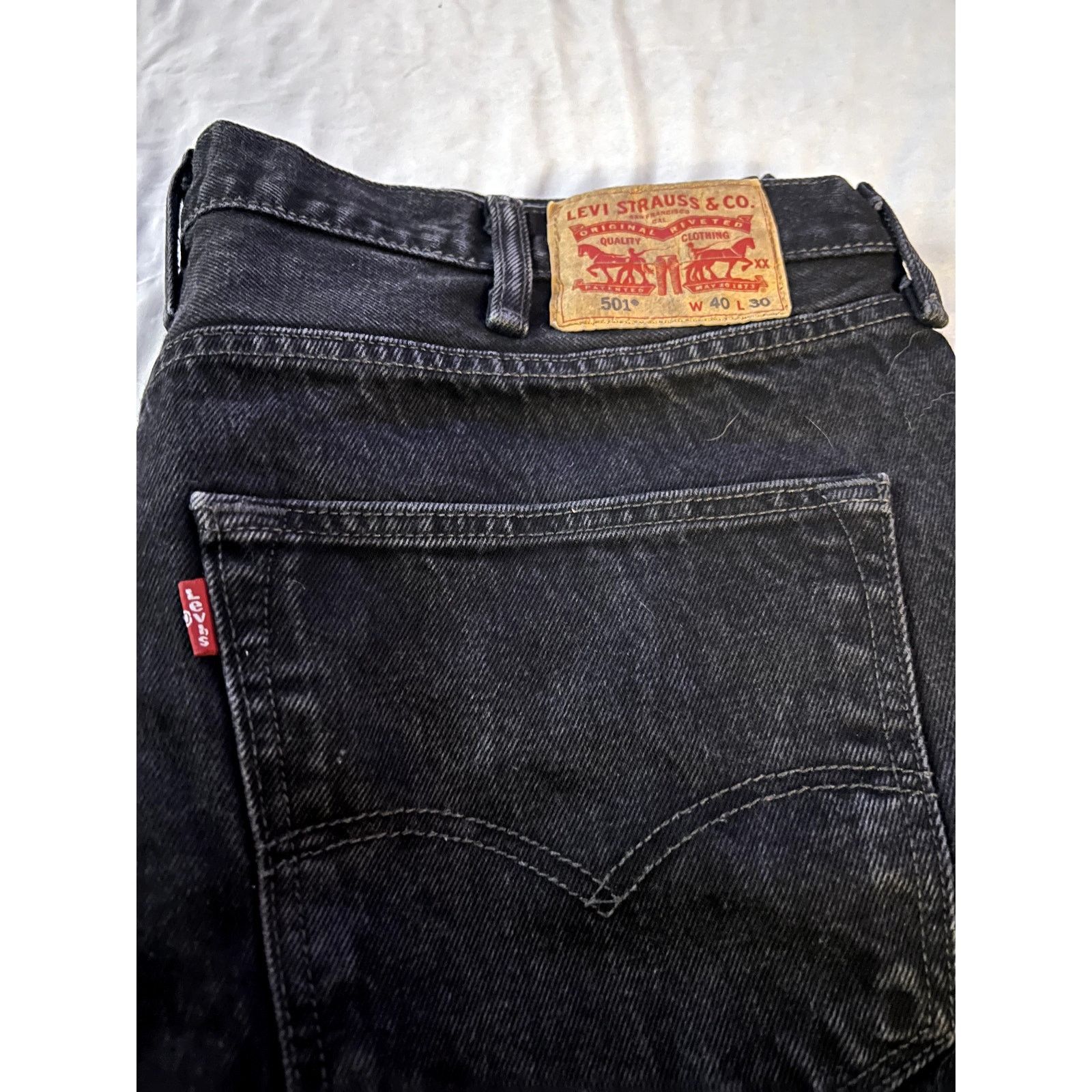 Levi's Levi's 501 Jeans - Black - W40 L30 - Button Fly - Men's Size US 40 / EU 56 - 3 Thumbnail