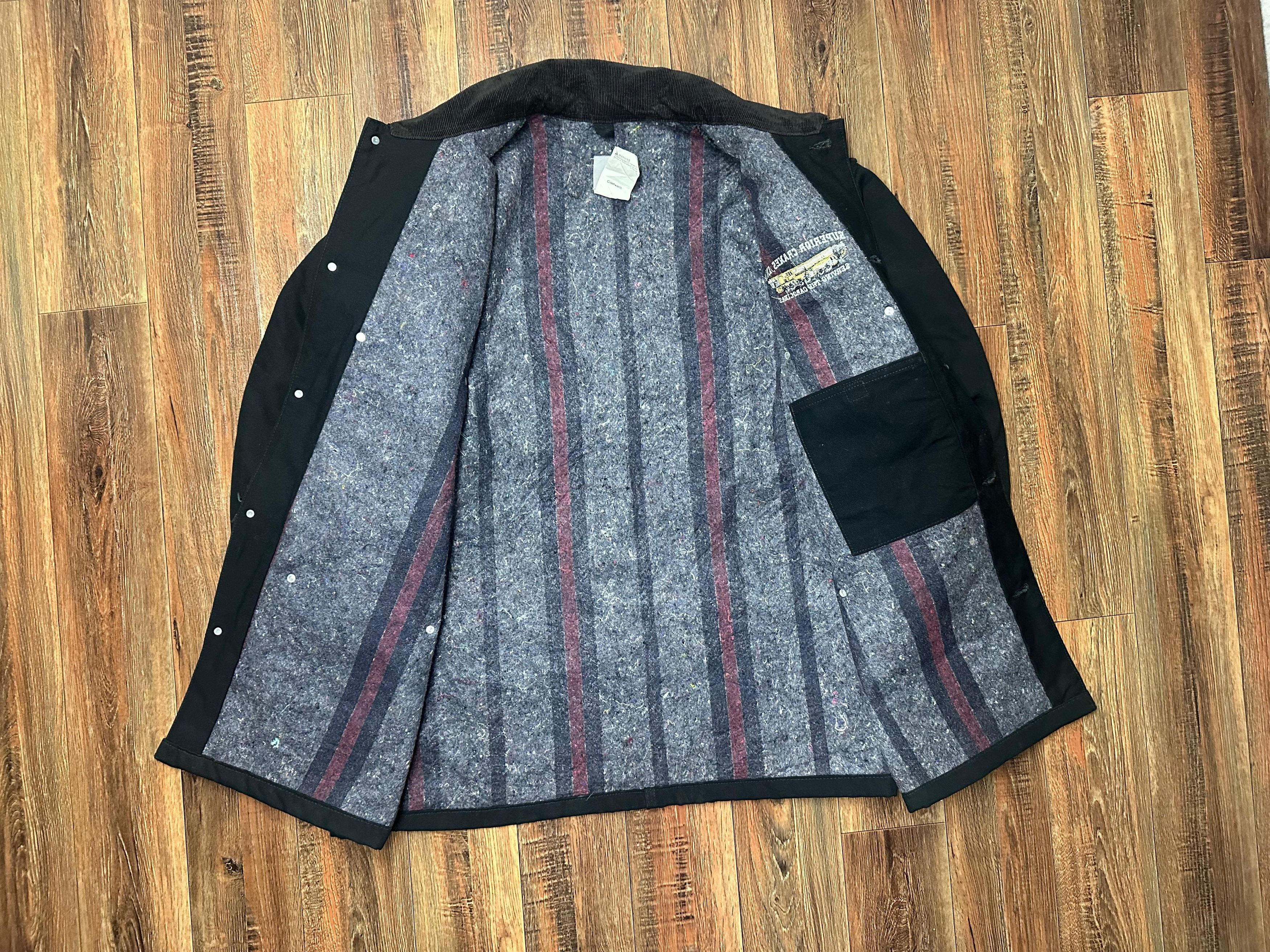 Carhartt × Vintage Vintage 90's Carhartt chore Coat C01 BLK SIZE 48 Size US XL / EU 56 / 4 - 5 Thumbnail