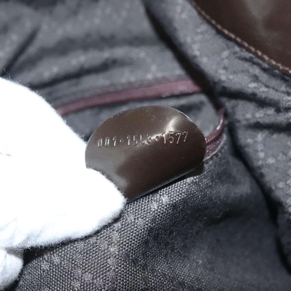 Gucci GUCCI Bamboo Hand Bag Nylon Brown Silver 001 1553 001 1553 Size ONE SIZE - 21 Thumbnail