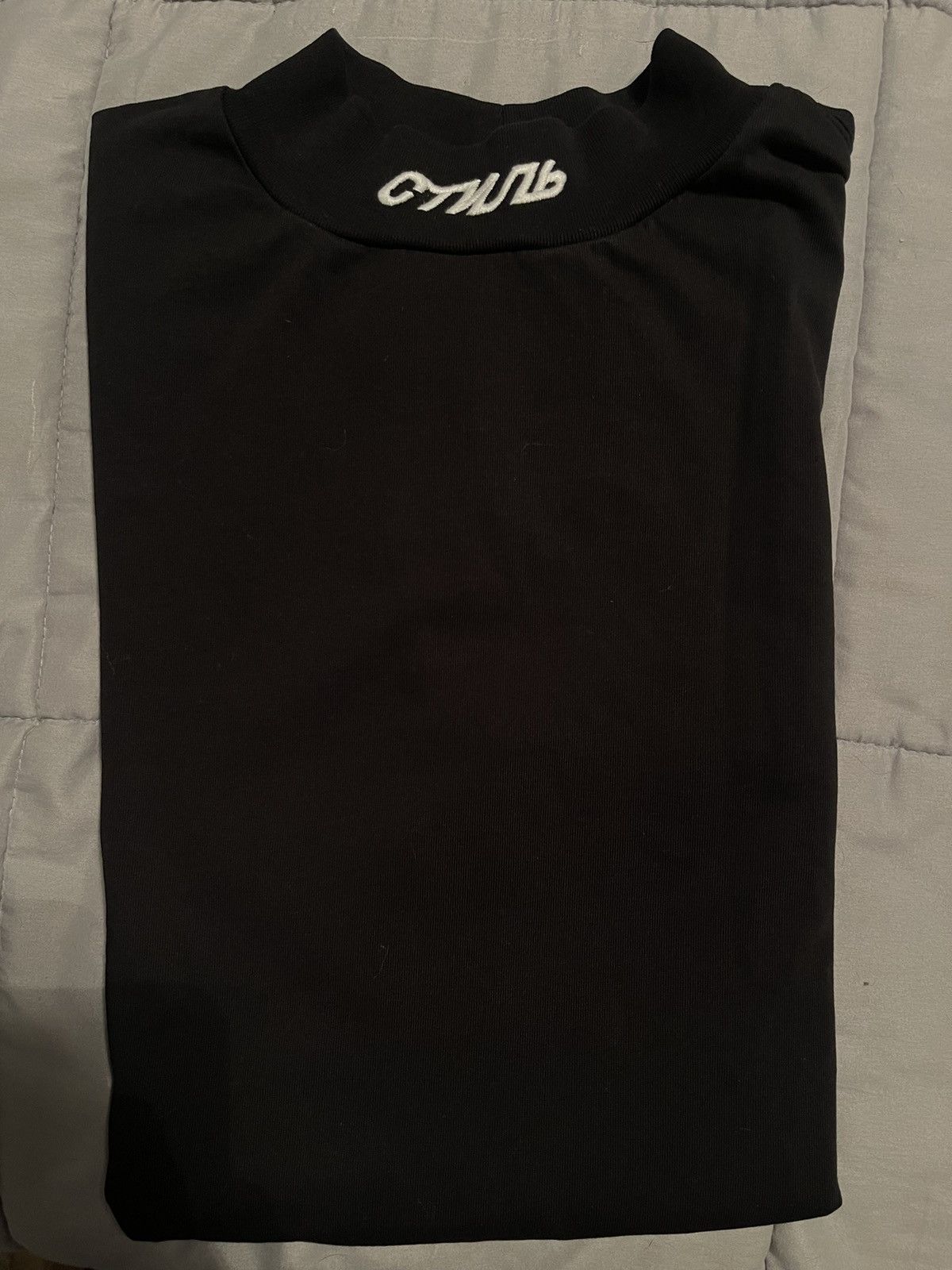 image of Heron Preston Long Sleeve Neck Mockup in Black, Men's (Size Medium)