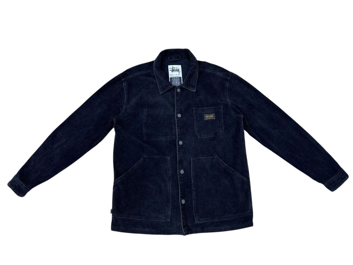 Stussy Vintage Y2K Stussy Fade Black 4 Pocket Corduroy Jacket Size US M / EU 48-50 / 2 - 1 Thumbnail