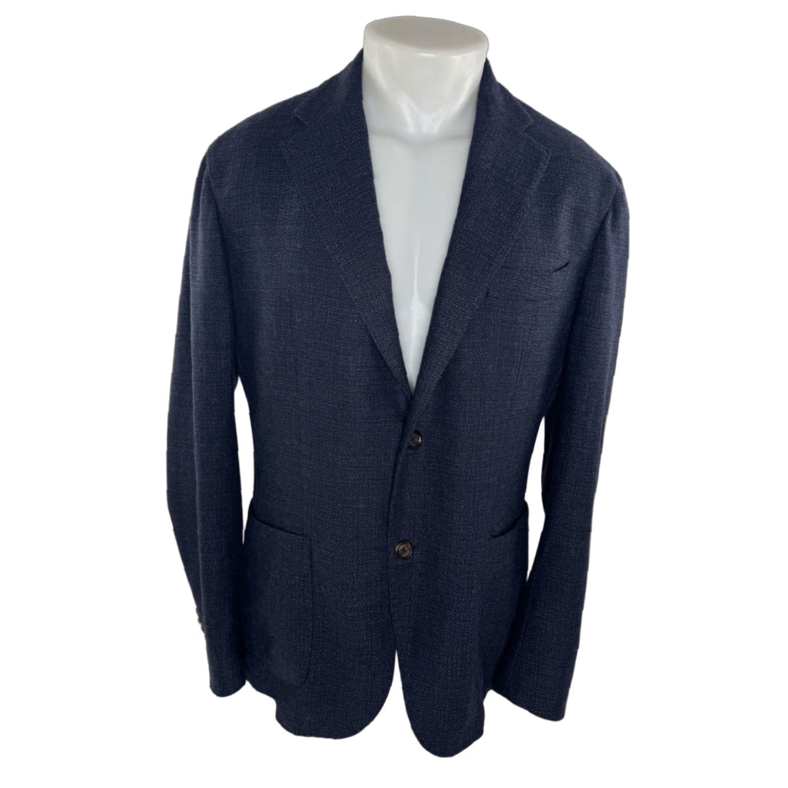 Eleventy ELEVENTY Blazer Wool Blended Mens EU 45 / US 44-46 Blue 44 Regular Size Wool Blazer Mens Blazer C4 Size 44R - 1 Thumbnail