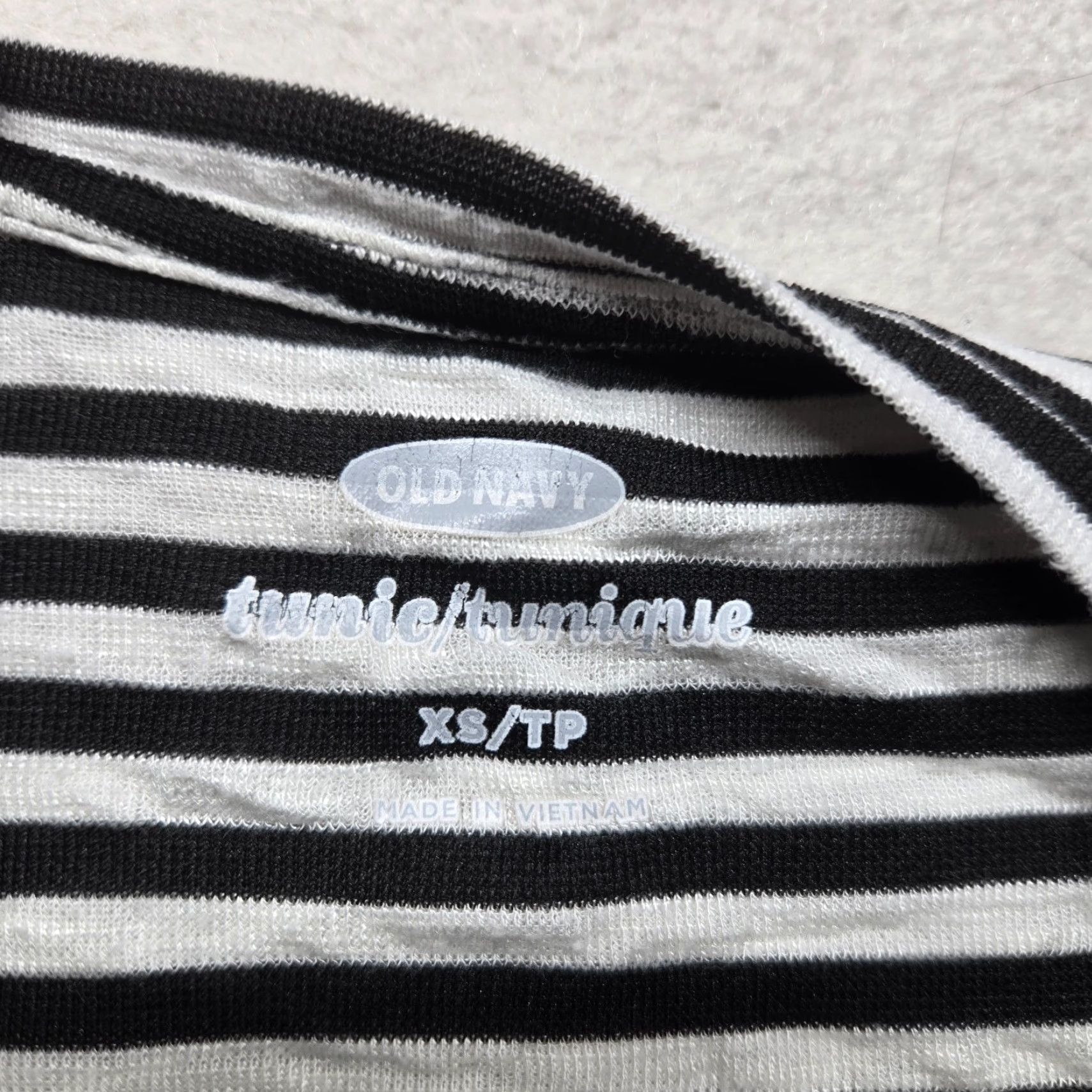 Old Navy Old Navy Shirt Tunic 3/4 Sleeve XS Womens Black White Striped Multicolor Colorful Casual Spring Summer Fall Size XS / US 0-2 / IT 36-38 - 2 Thumbnail