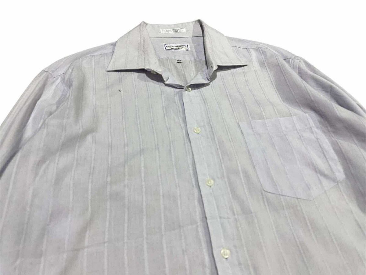 Yves Saint Laurent 🔥Vintage Yves Saint Laurent Menswear Shirt Striped Ls Size US XL / EU 56 / 4 - 2 Thumbnail