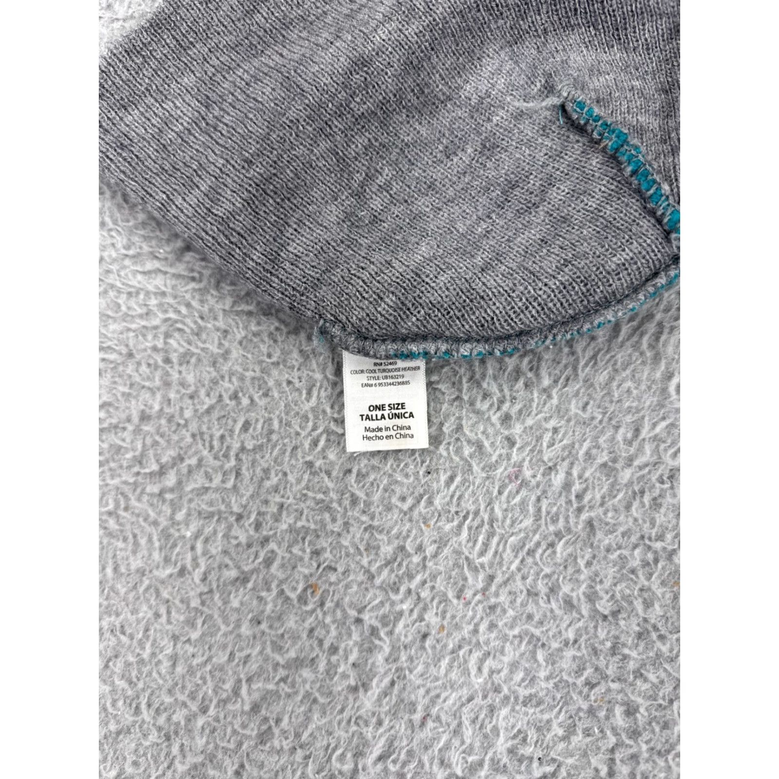 Altea VINTAGE Beanie Hat Adult One Size Gray Black Teal Stripe Knit 100% Acrylic Ski Snow Men Size ONE SIZE - 4 Thumbnail