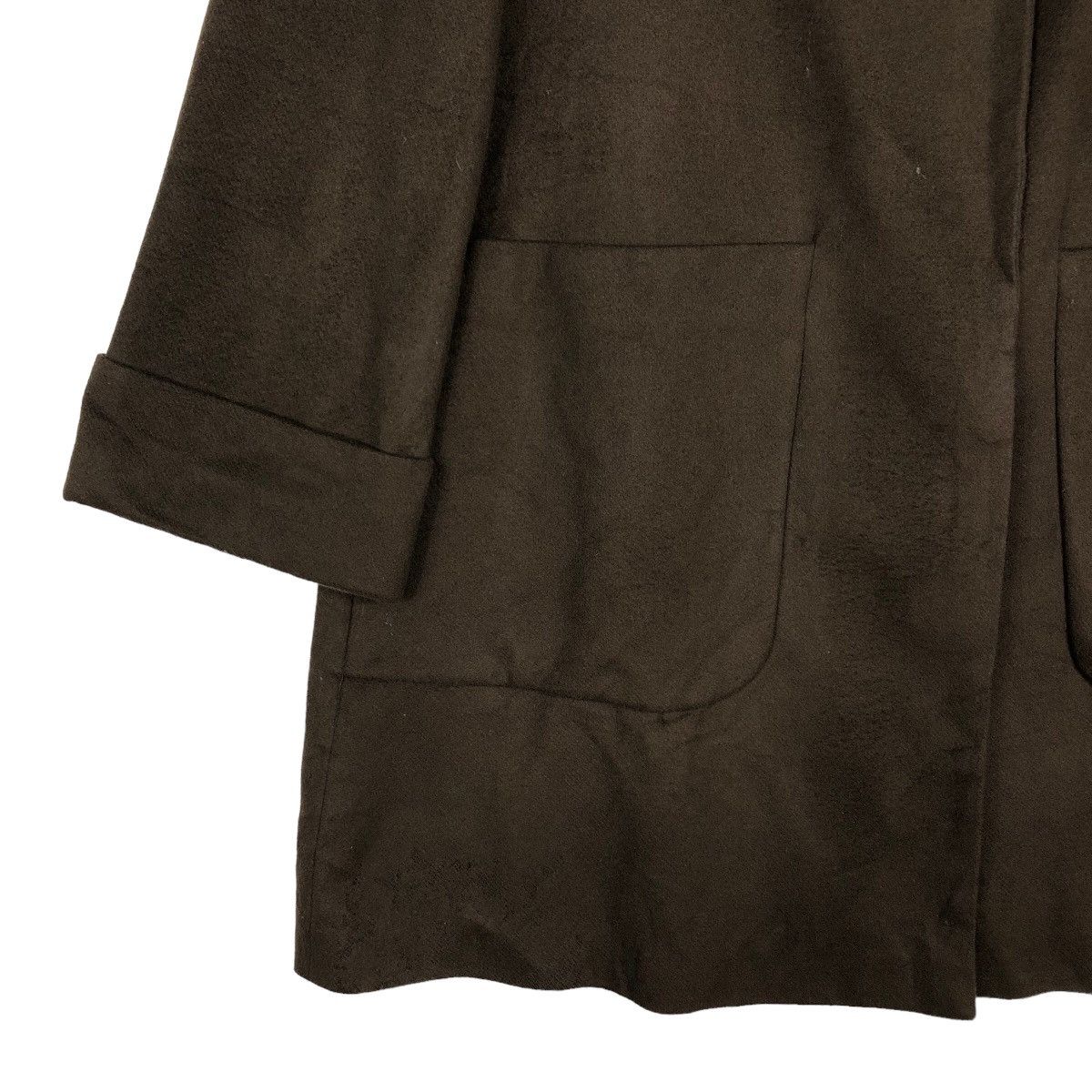 Cos 🔥Long Jacket Wool Herringbone Fly COS Rich Brown Size XS / US 0-2 / IT 36-38 - 4 Thumbnail