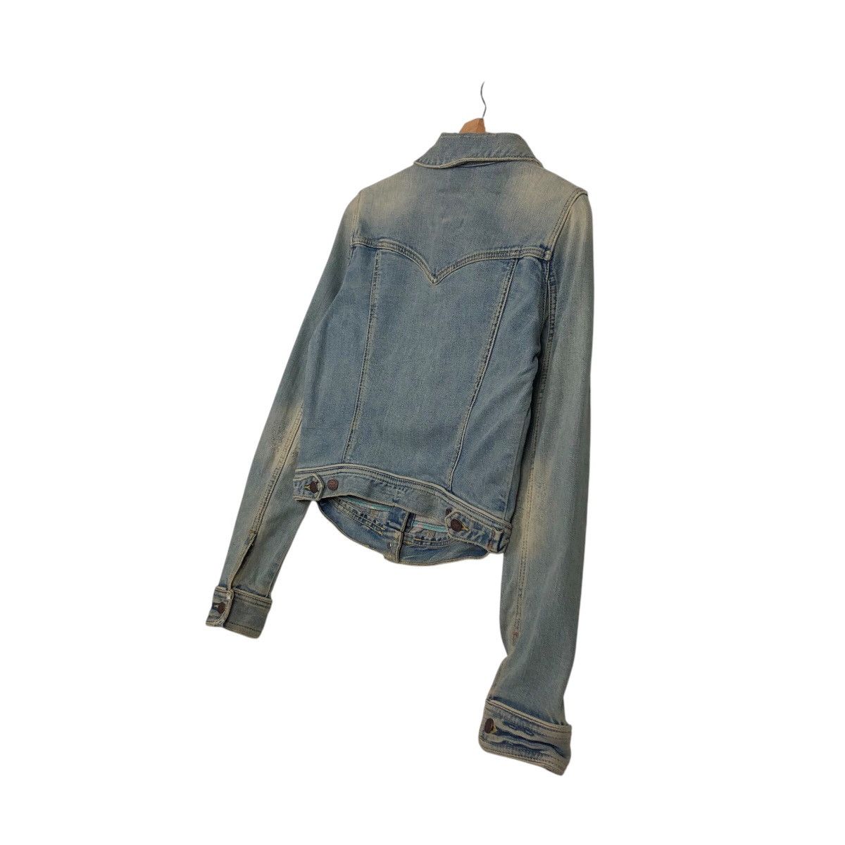Abercrombie & Fitch 📌Cropped Denim Biker Jacket Abrecrombie Issey Miyake Size M / US 6-8 / IT 42-44 - 11 Thumbnail