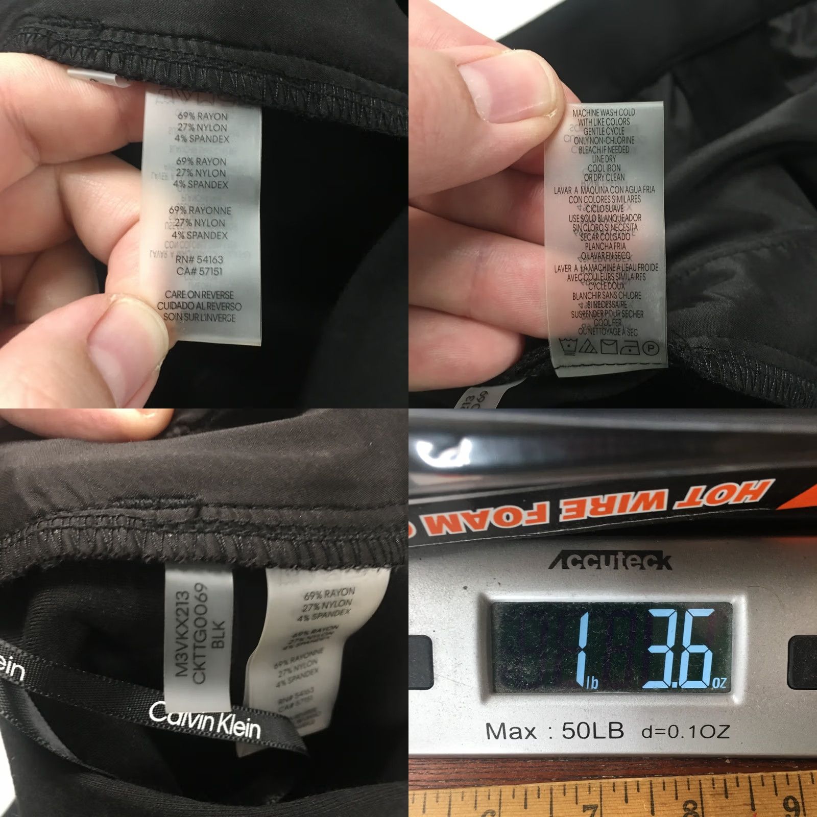 Calvin Klein Calvin Klein Pants Womens 12 Black Hi-Rise Flat Front Zip Pocket Ankle Trouser Size 34" / US 12 / IT 48 - 10 Thumbnail