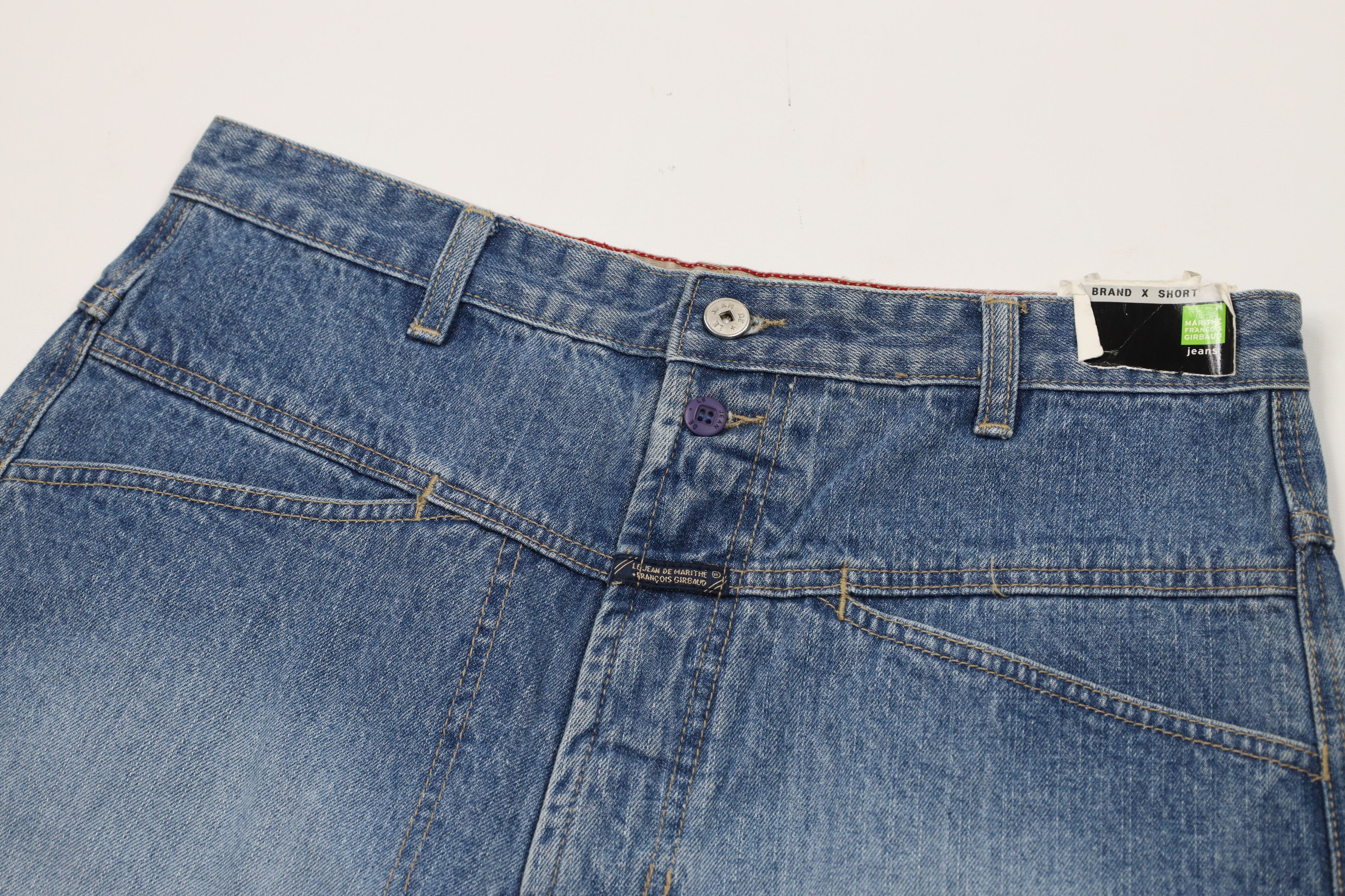 Marithe + Francois Girbaud Deadstock Vintage 90s Marithe Francois Girbaud Denim Shorts Size US 32 / EU 48 - 5 Thumbnail