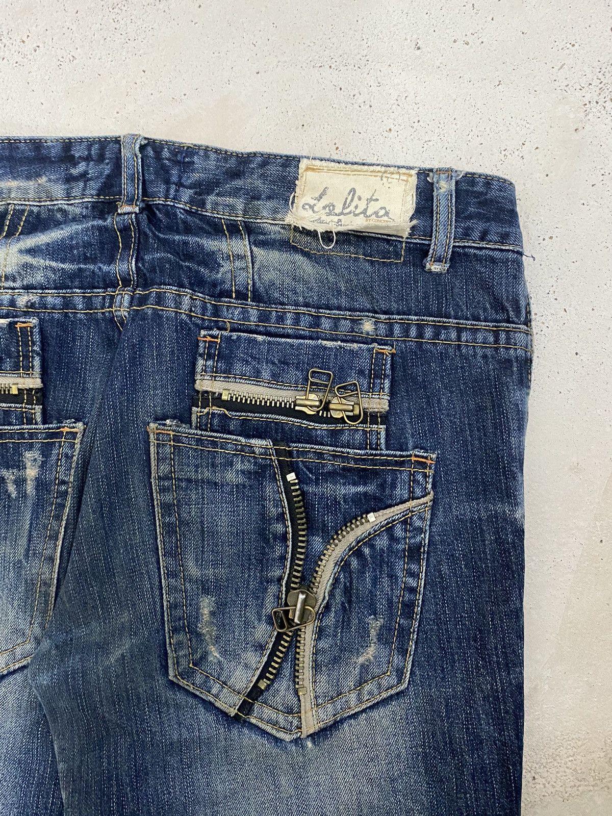 If Six Was Nine × Japanese Brand × Le Grande Bleu (L.G.B.) Lolita Japan Yoshimoto Nara Whisker Washed Zipper Pocket Size US 34 / EU 50 - 13 Thumbnail