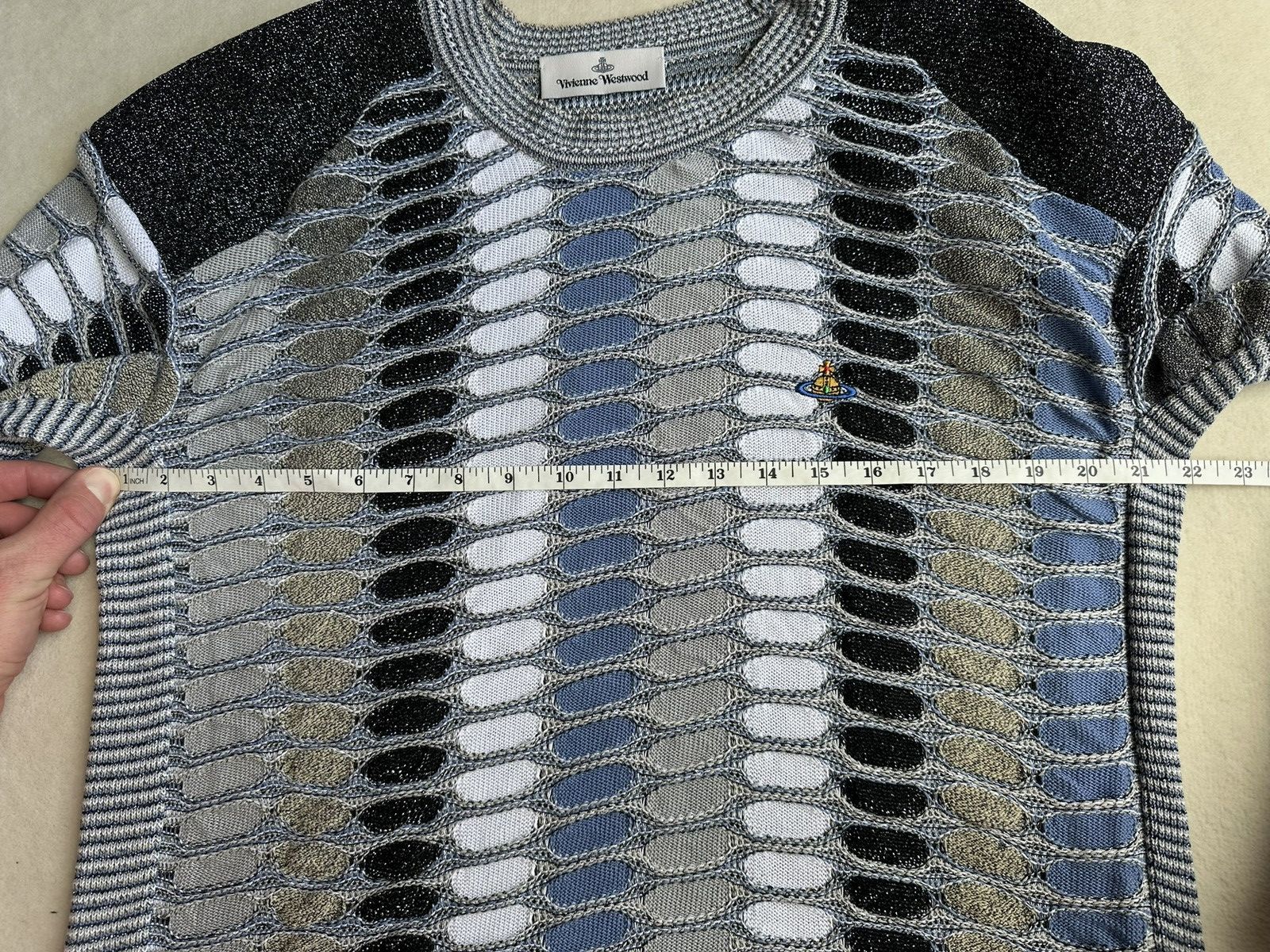 Vivienne Westwood $960 Vivienne Westwood Marcel jumper metallic lamé sweater Size US L / EU 52-54 / 3 - 9 Thumbnail