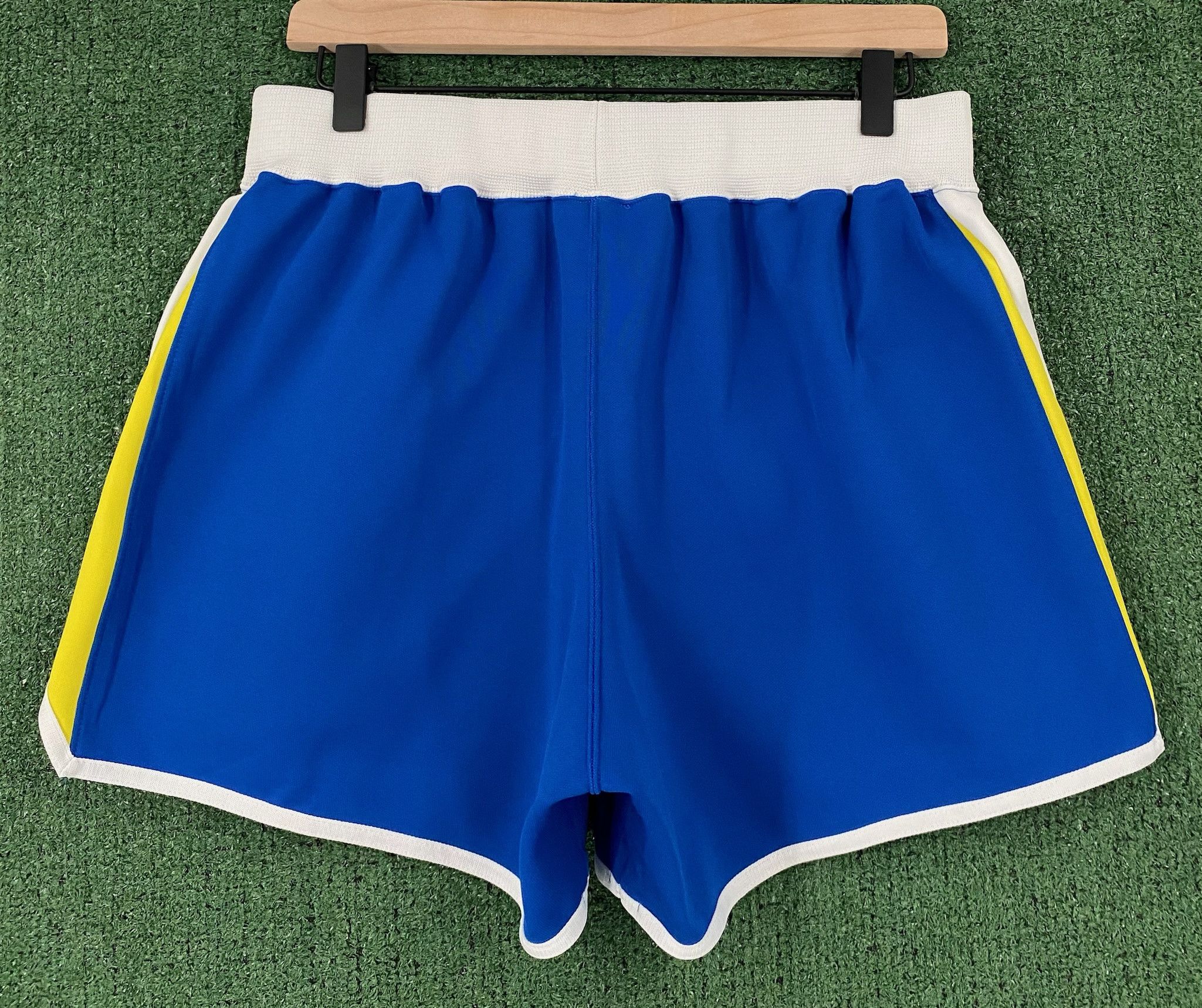 Asics 80’s Asics Polyester Blue Stripe Gym Shorts Medium Size US 36 / EU 52 - 6 Thumbnail