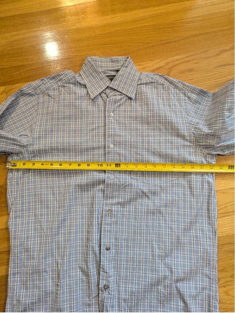 Ermenegildo Zegna Ermenegildo Zegna Button Down Shirt Size Medium Blue Plaid Size US M / EU 48-50 / 2 - 5 Thumbnail