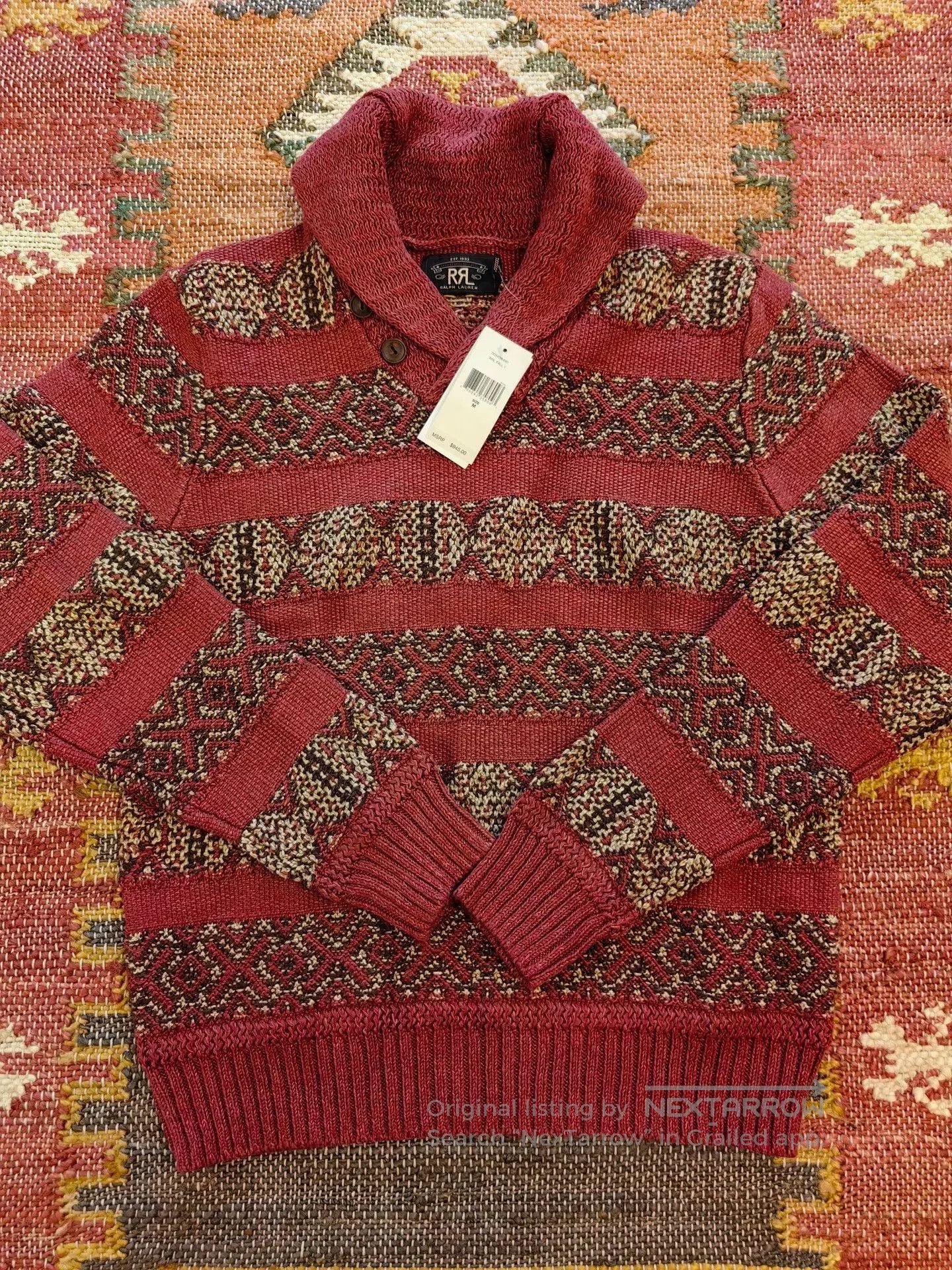 RRL Ralph Lauren RRL 1940s Southwestern Pullover Sweater. Size US M / EU 48-50 / 2 - 1 Thumbnail