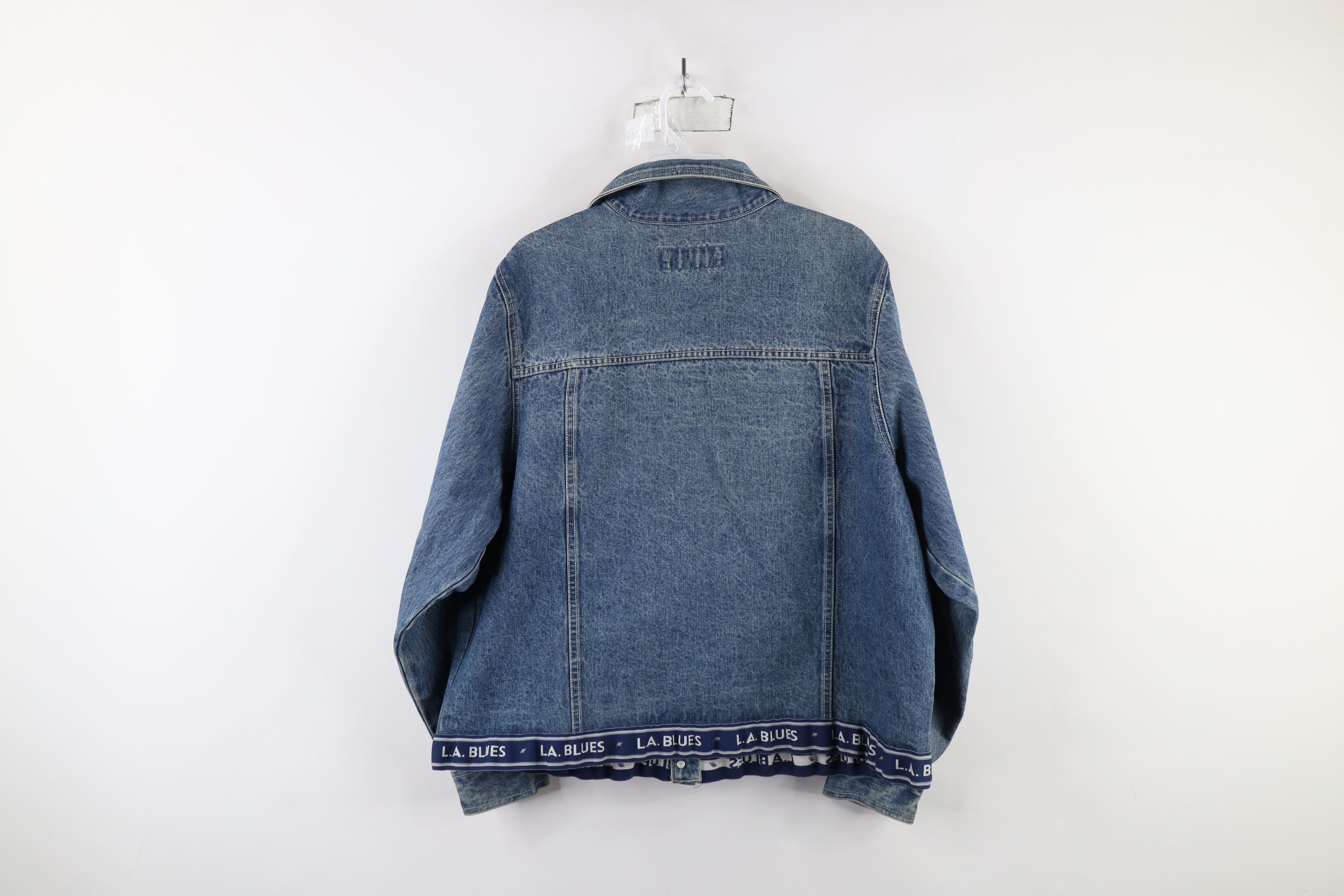 Vintage Vintage 90s Y2K LA Blues Babydoll Denim Trucker Jacket Size L / US 10 / IT 46 - 14 Thumbnail