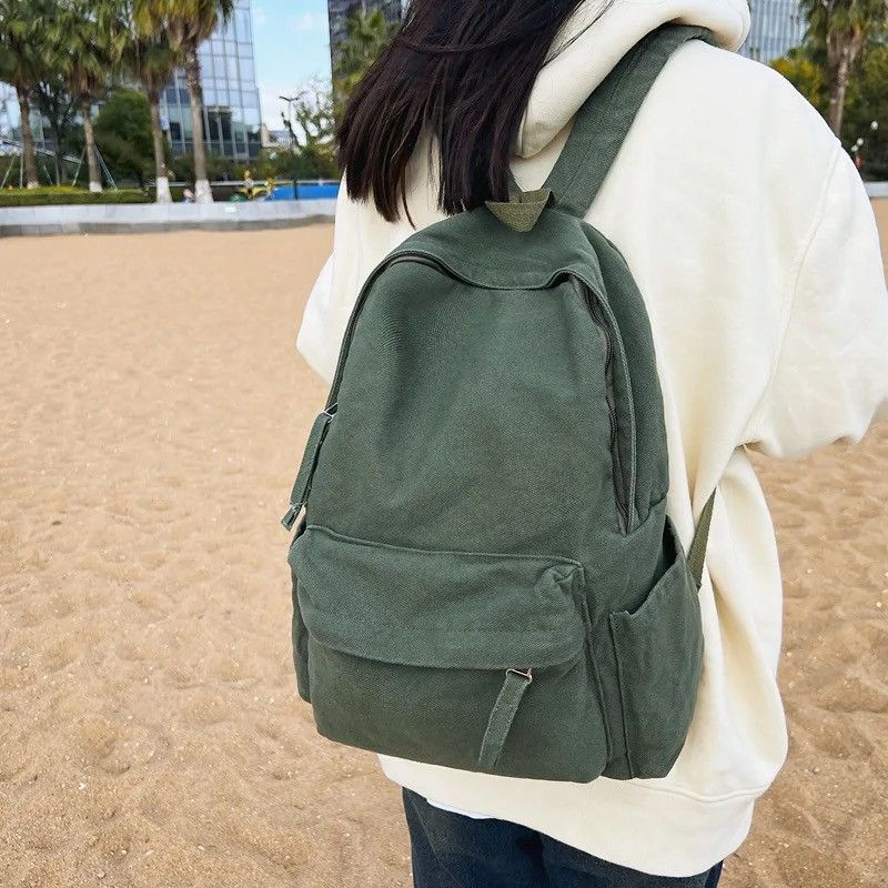 Japanese Brand Solid Color Backpack Size ONE SIZE - 4 Thumbnail