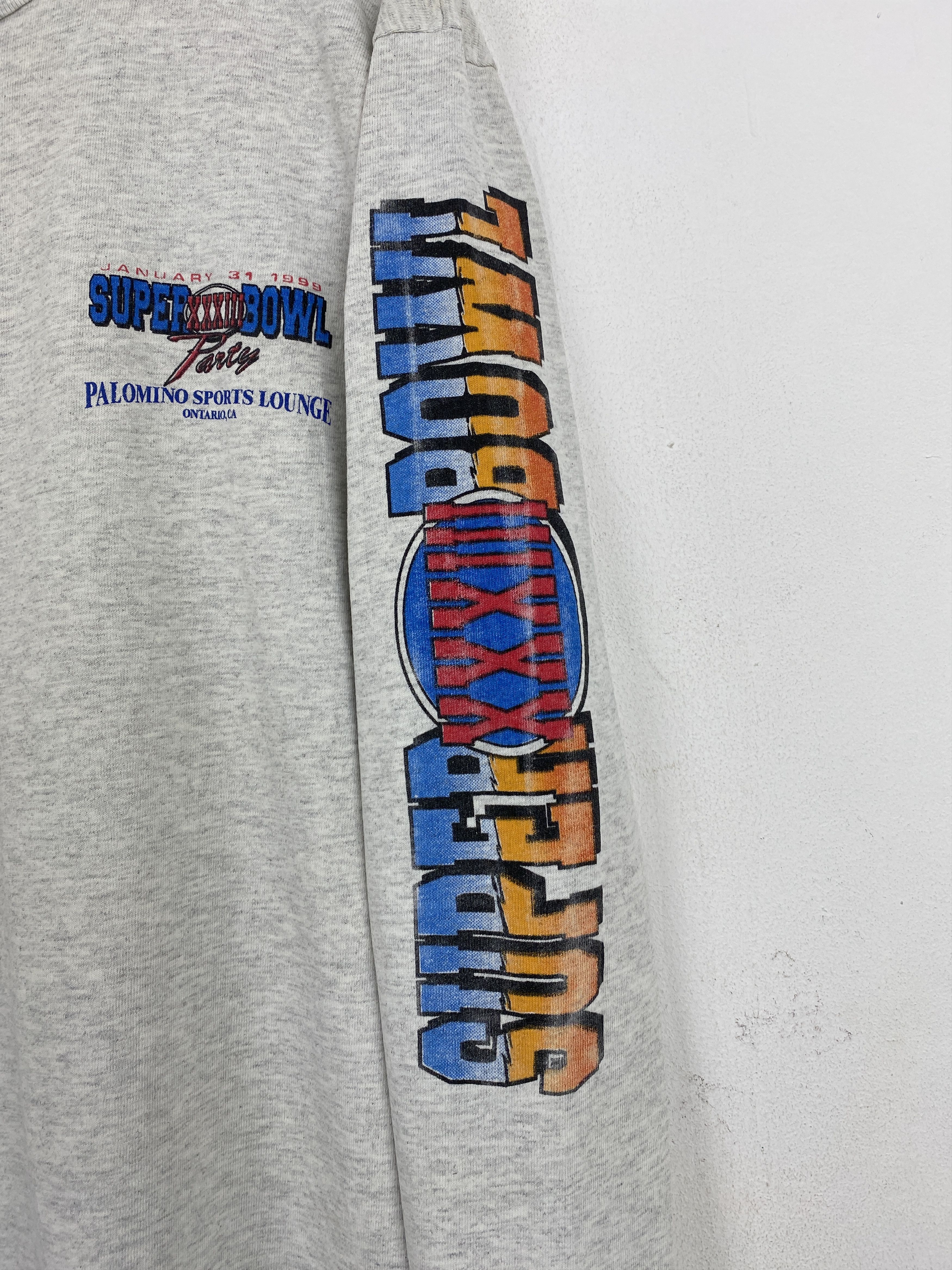 NFL × Vintage Vintage 90s Super Bowl Denver 1999 XXXIII Party Tee TA0611 Size US L / EU 52-54 / 3 - 9 Thumbnail
