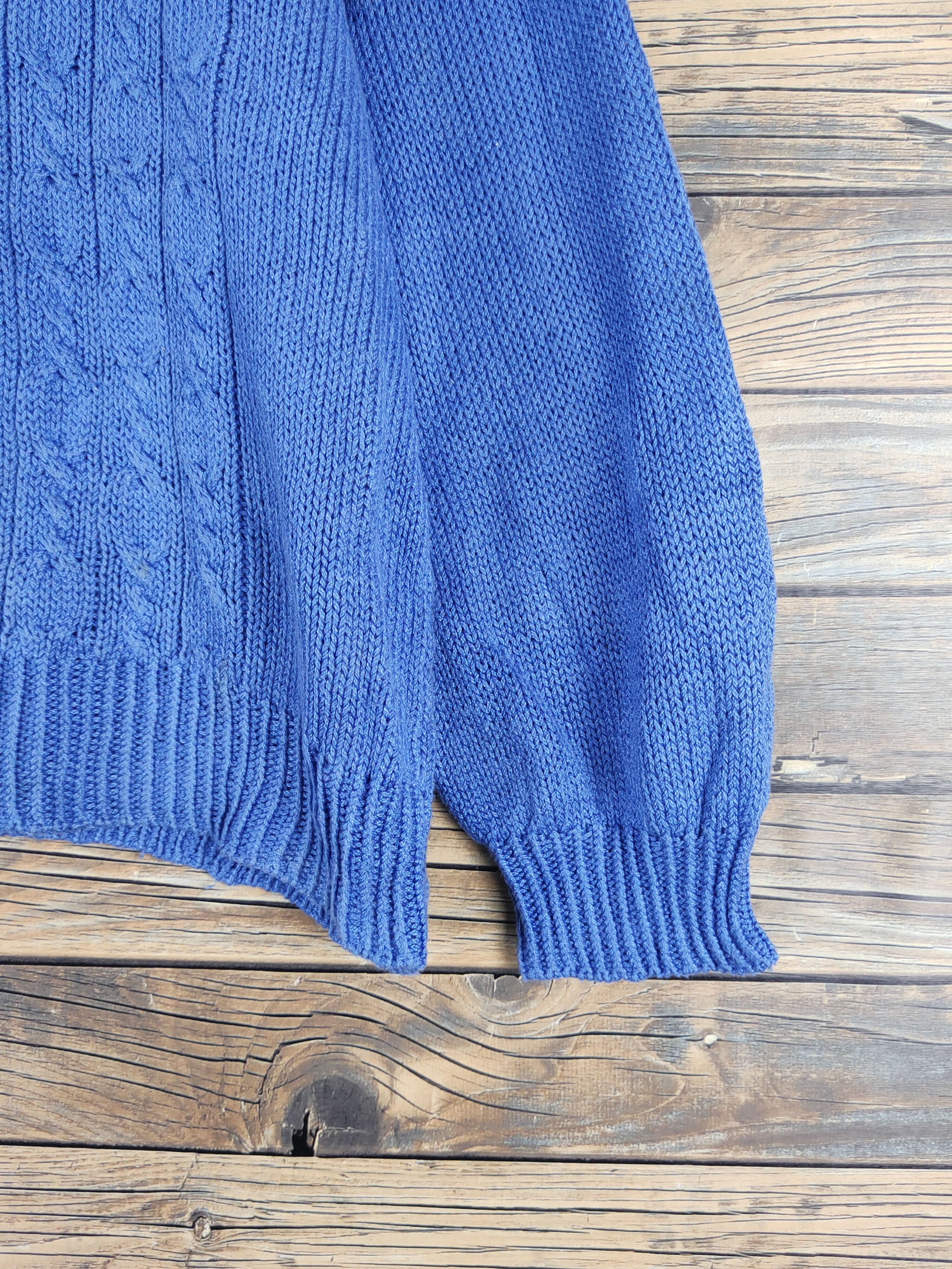 Japanese Brand × Vintage Japanese Brand Blue Knitwear Sweatshirts #W1472 Size L / US 10 / IT 46 - 7 Thumbnail