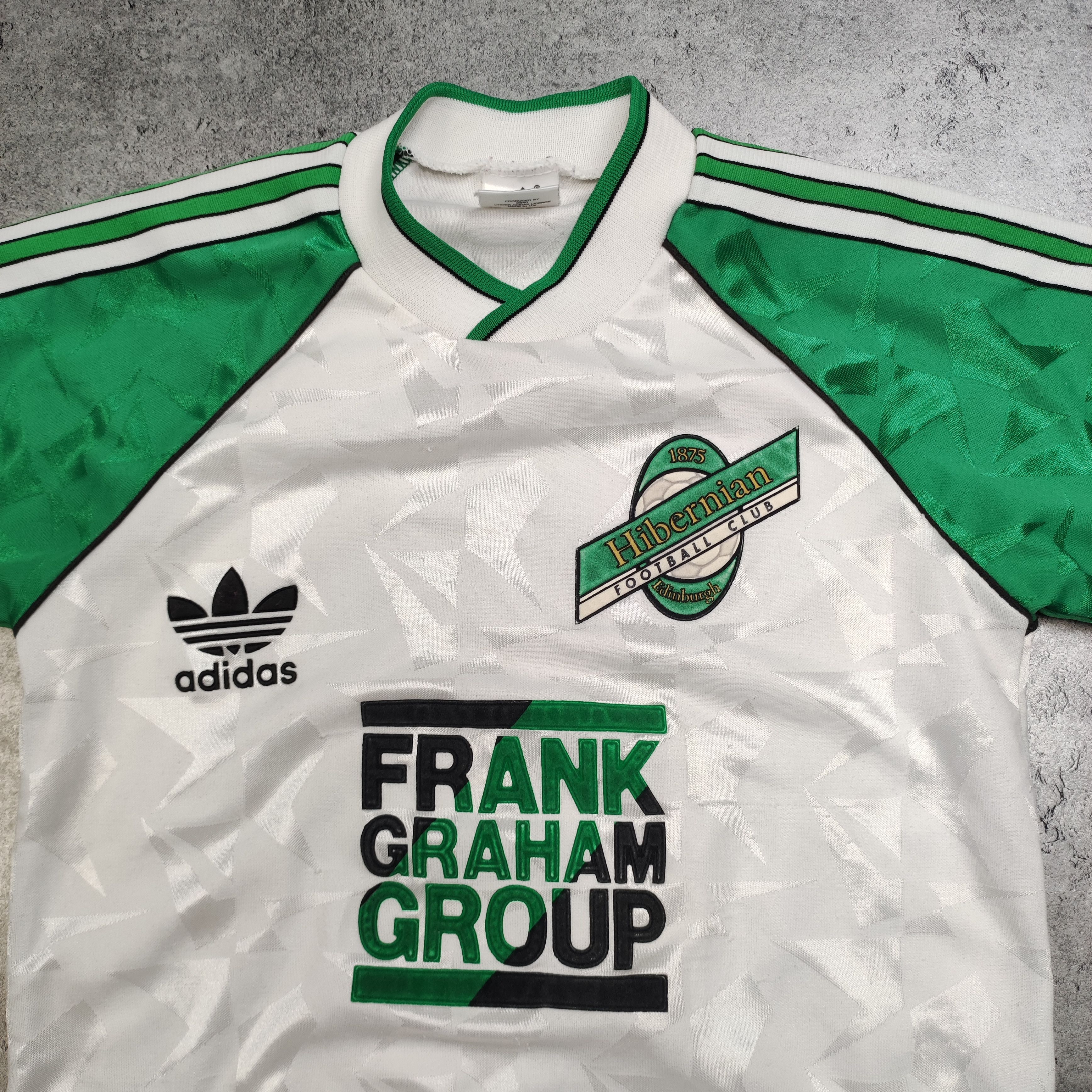 Vintage Vintage RARE 90s Adidas x Footballl Hibernian FC Kids Jersey Size US XXS / EU 40 - 4 Thumbnail