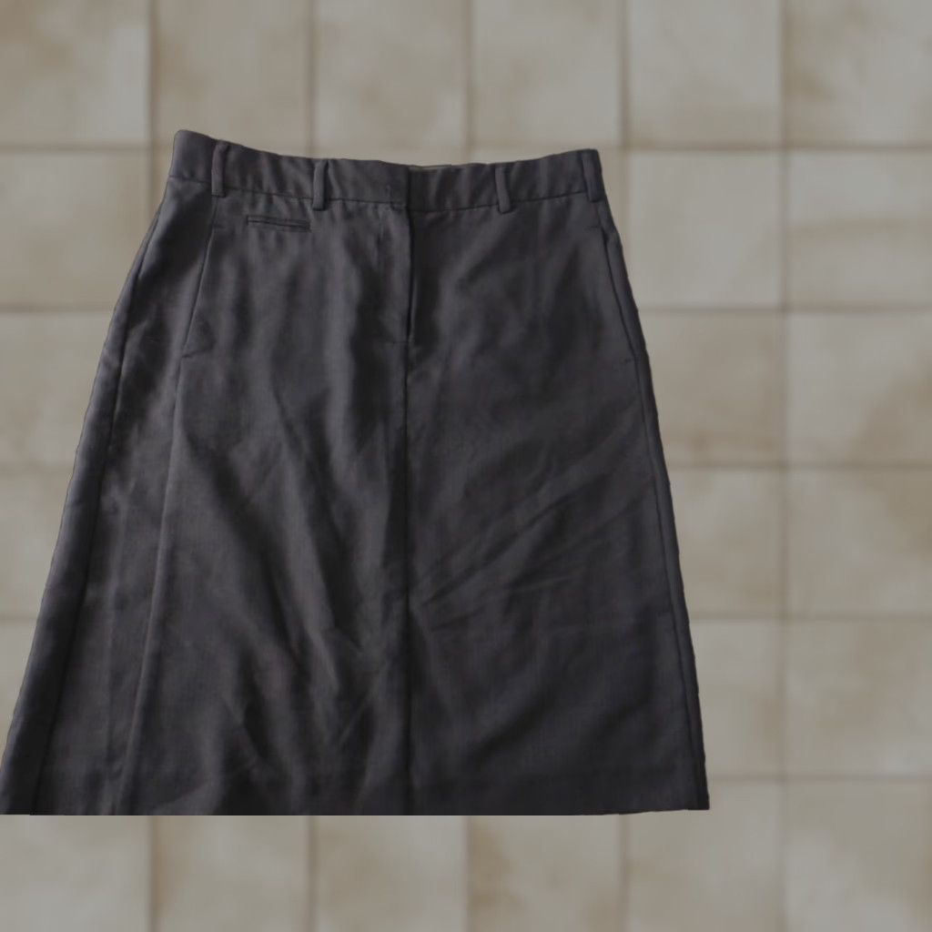 Gap MNG Mango Skirt Womens brown 6 Black A-line Zip Casual designer Denim Solid Medium Polyester Knee Length Lined Button Vintage No Size 28" / US 6 / IT 42 - 1 Thumbnail