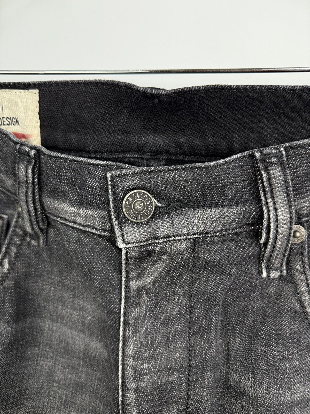 Diesel 🇺🇸 Diesel D-Strukt Slim 009HY Stretch Jeans Punk Opium Style Size US 33 - 16 Thumbnail