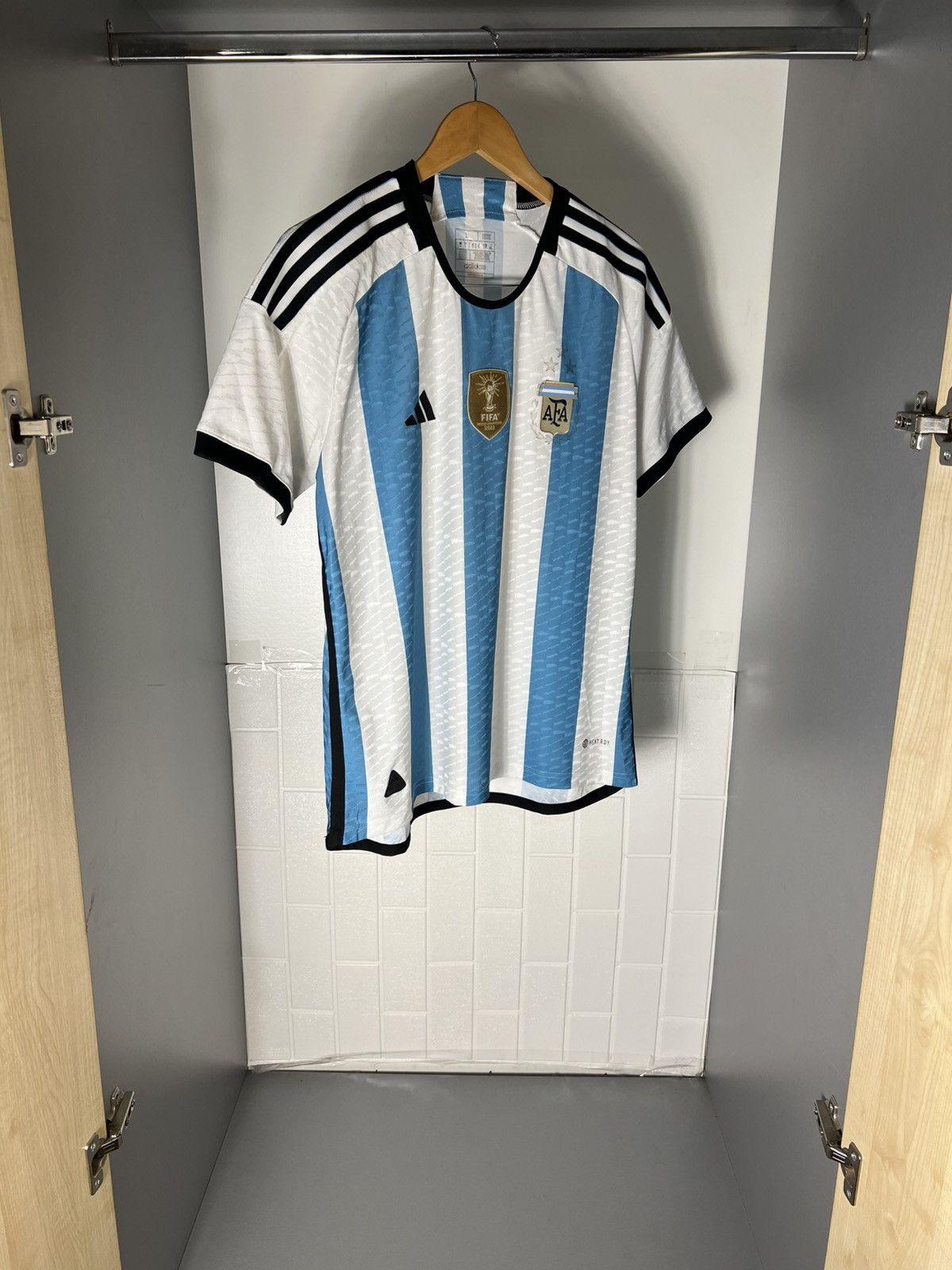 Vintage VERY RARE ADIDAS ARGENTINA SOCCER JERSEY RETRO BLOKE Y2K 90s Size US XL / EU 56 / 4 - 3 Thumbnail