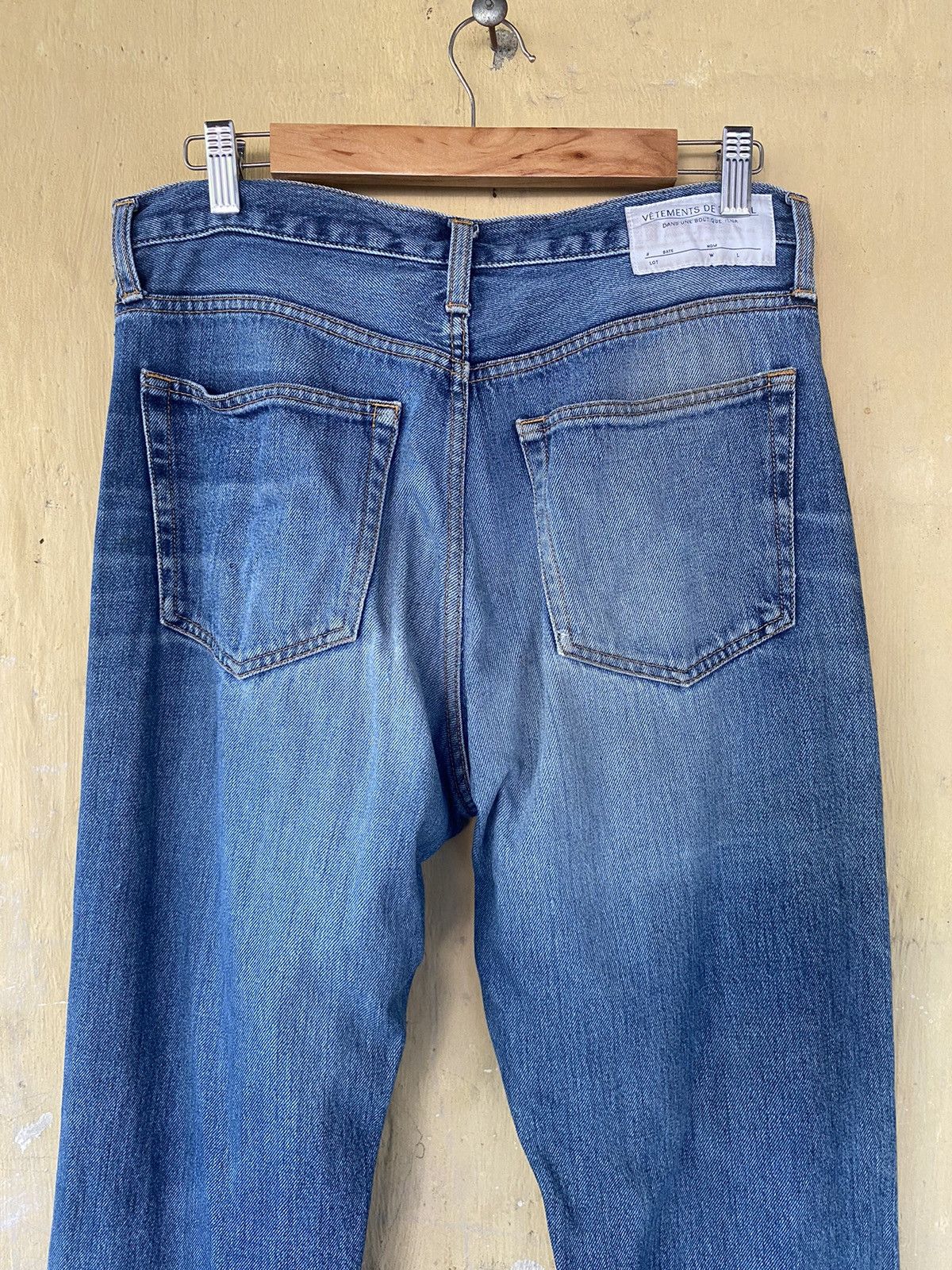 Japanese Brand Vetements De Travail Distressed Selvage Denim Jeans Pants Size US 32 / EU 48 - 5 Thumbnail