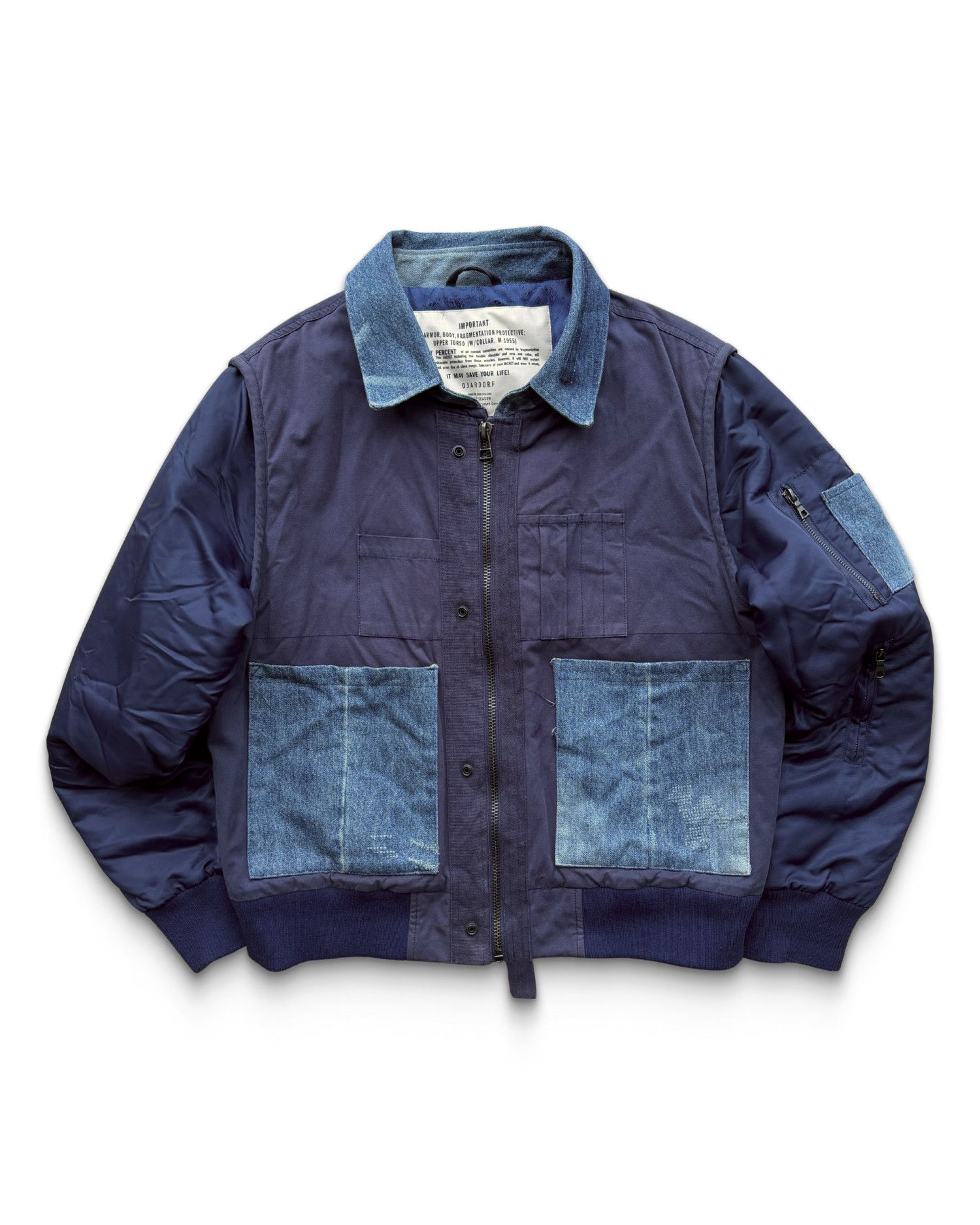 Ojardorf Ofiles 5-pocket Indigo Denim Bomber Jacket Size US L / EU 52-54 / 3 - 2 Thumbnail