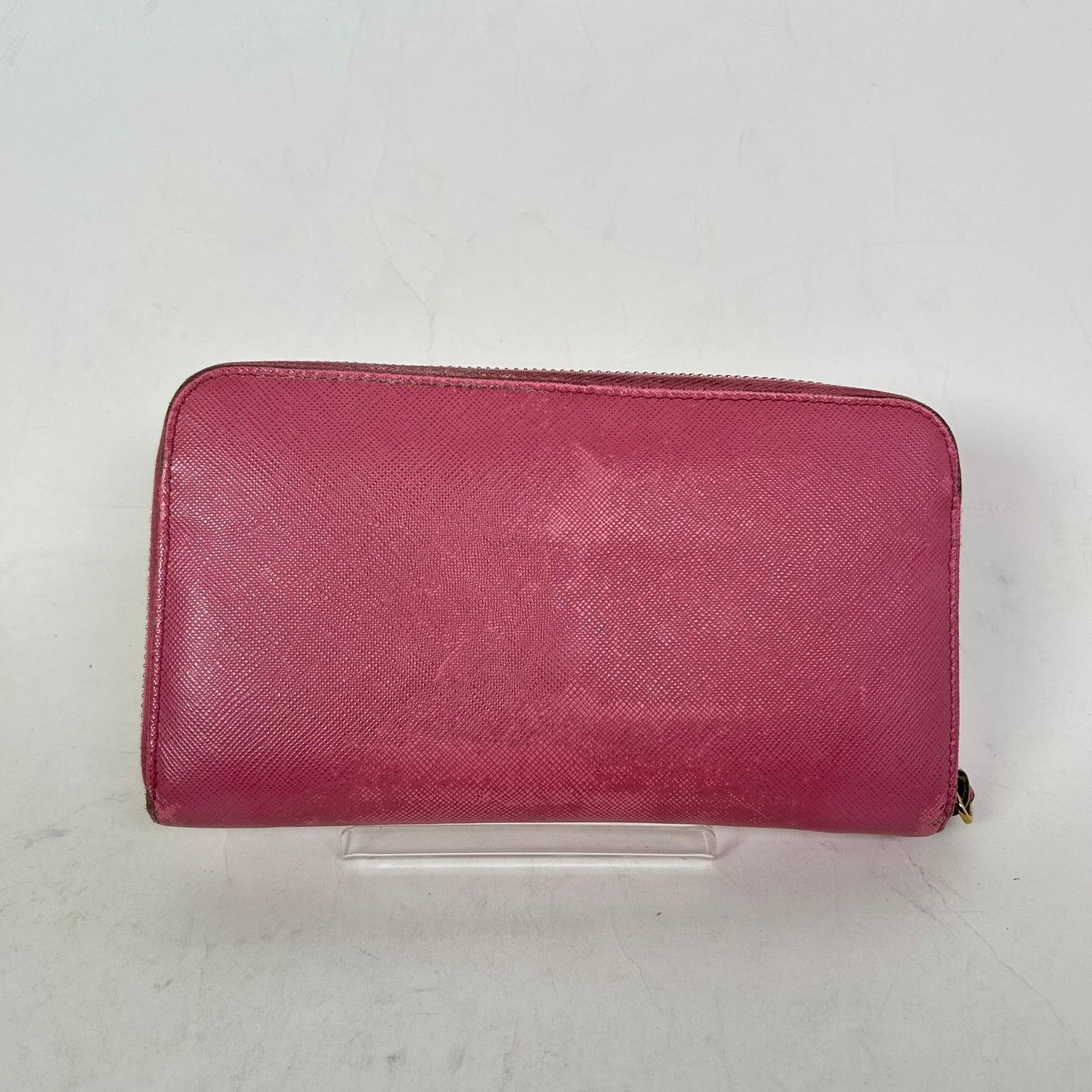 Prada Prada Pink Saffiano Zip-Around Wallet Size ONE SIZE - 2 Thumbnail
