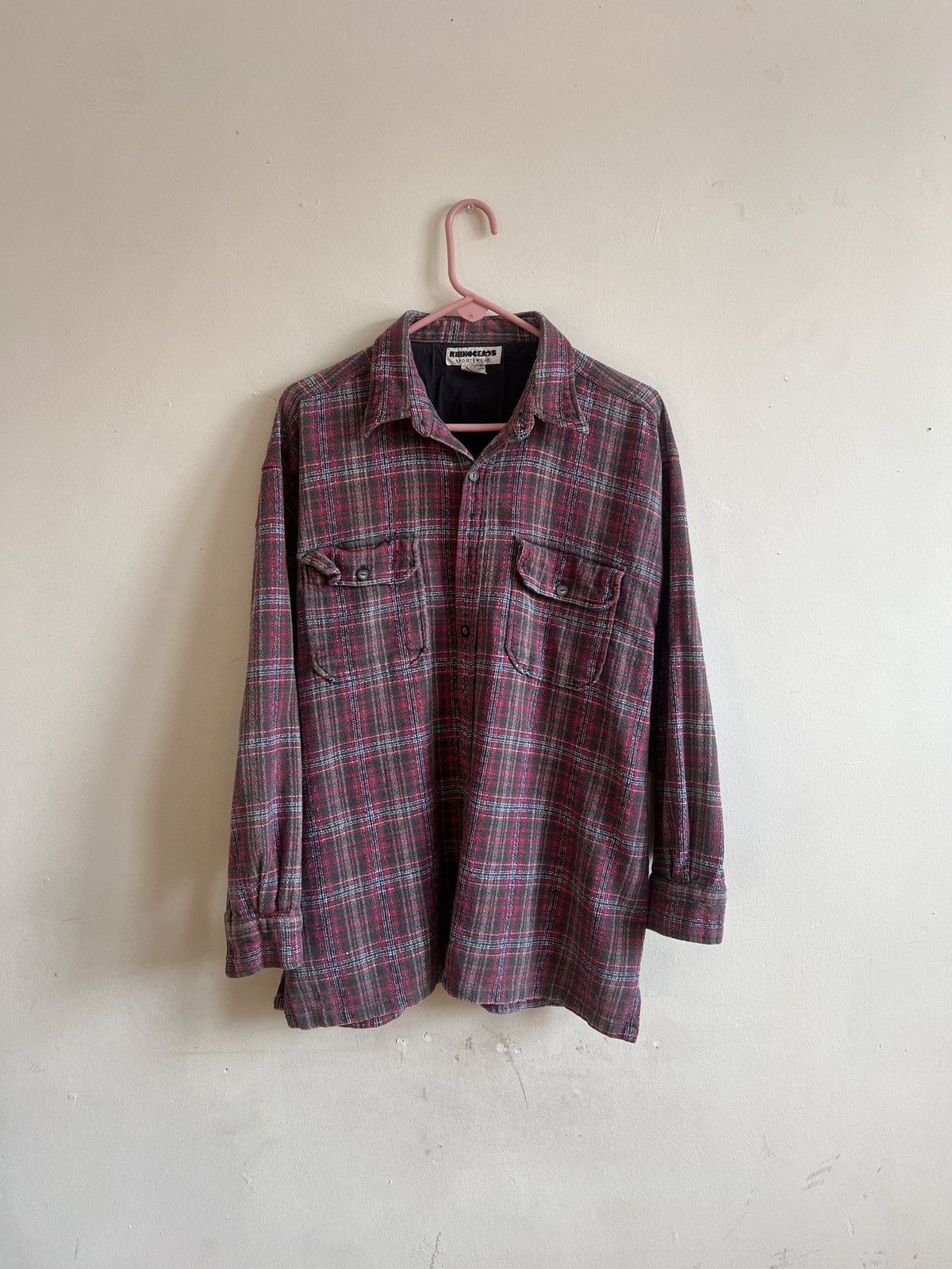 Vintage Vintage Heavy Cotton Button Down Shirt Size US L / EU 52-54 / 3 - 2 Thumbnail