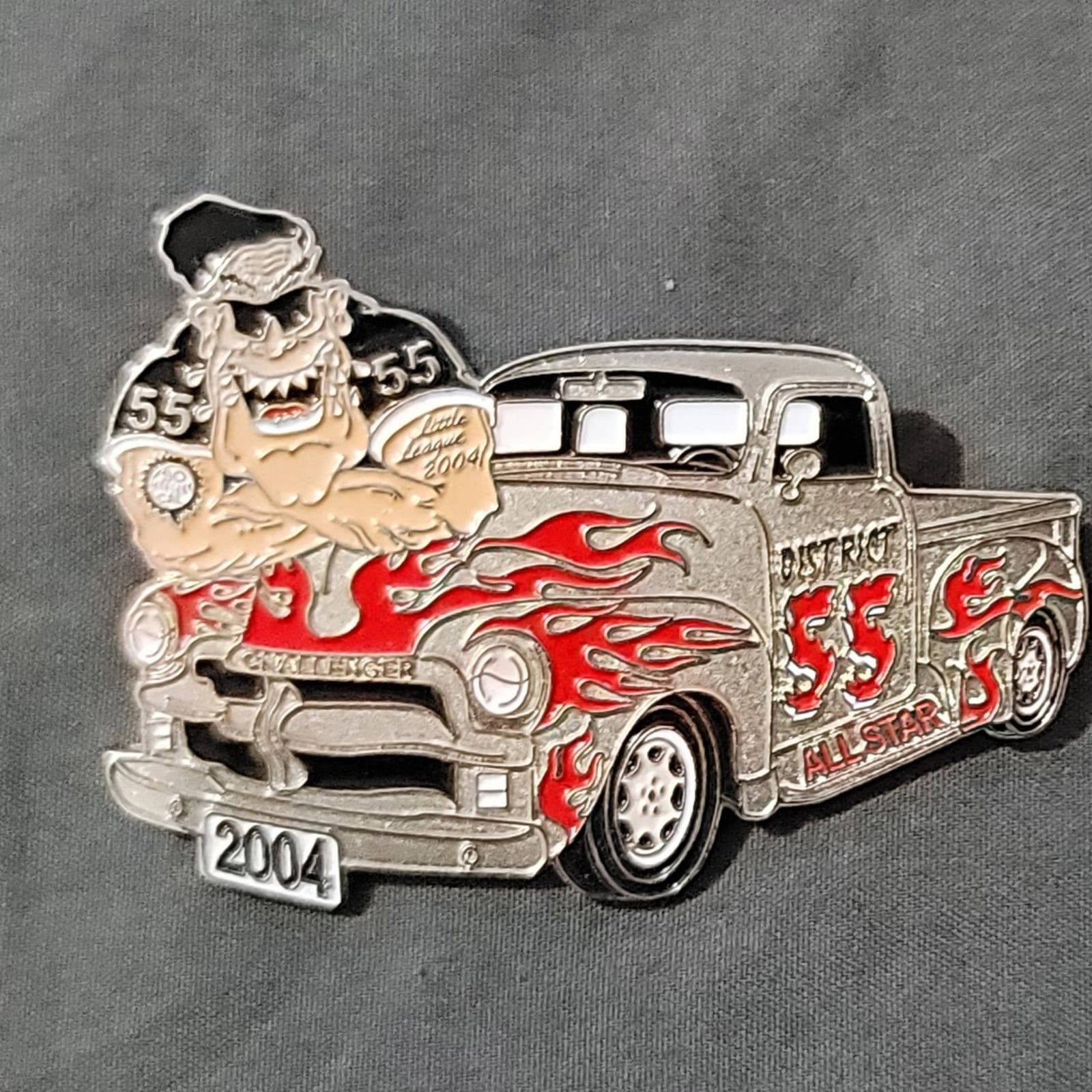 The Unbranded Brand Vtg 2004 Elvis Hot Rod Little League Large Lapel Pin Size ONE SIZE - 1 Thumbnail