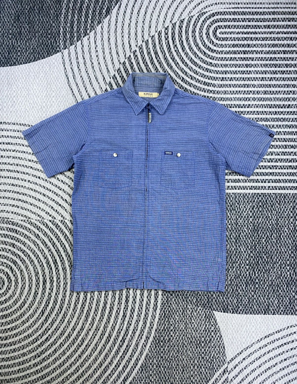 Kansai Yamamoto Vintage Kansai Jeans Shortsleeve Cotton Zipper Jacket Size US M / EU 48-50 / 2 - 1 Thumbnail