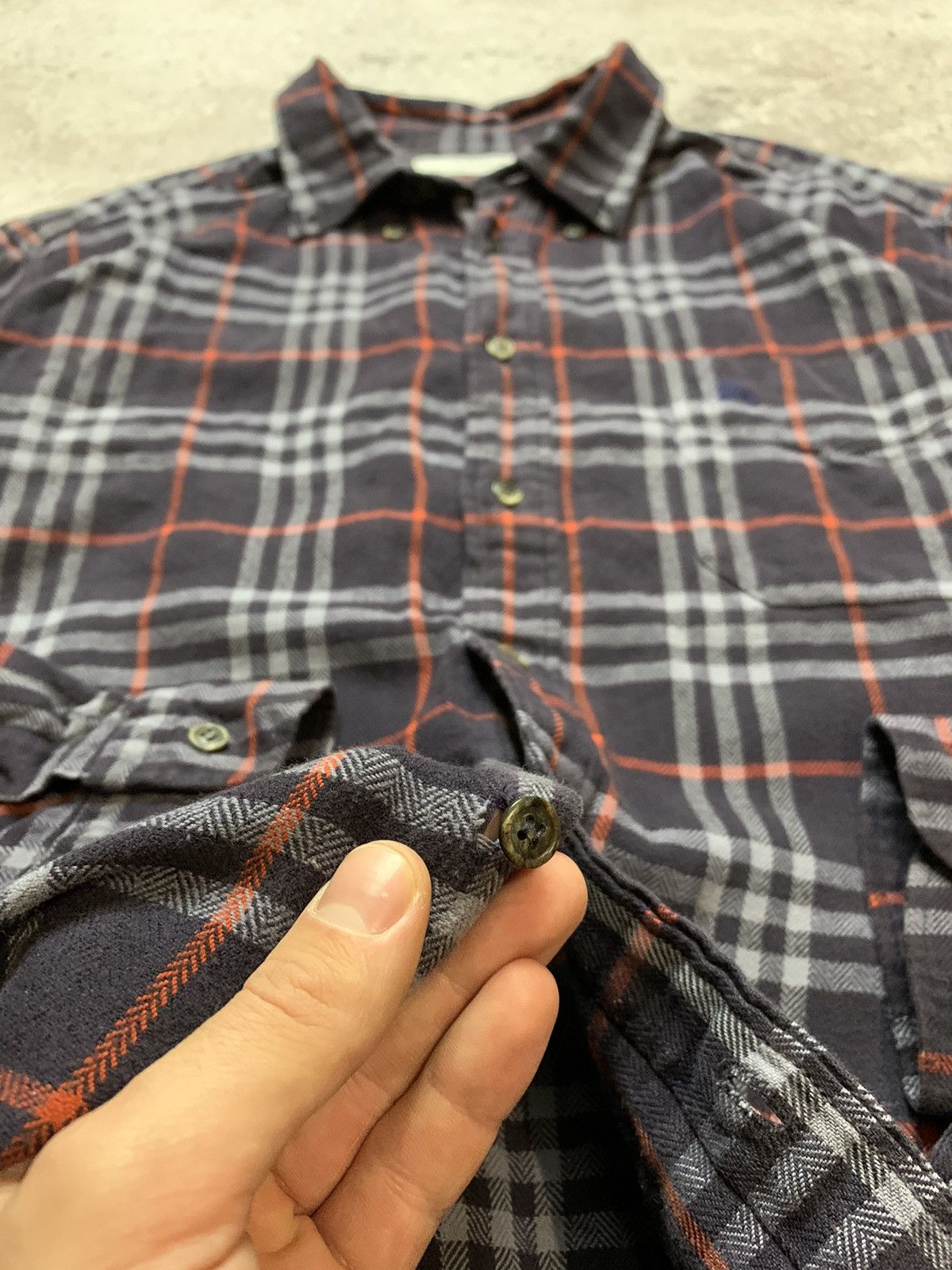 Burberry × Vintage Vintage Burberry Nova Check Button Up Shirt Size US XXL / EU 58 / 5 - 7 Thumbnail