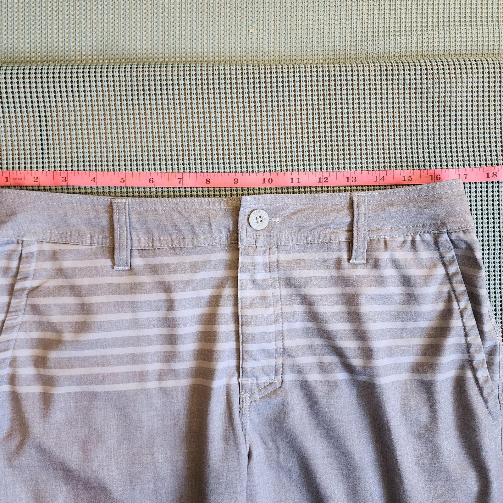 Hang Ten Hang Ten Men's Gray Striped Board Shorts 32 Size US 32 / EU 48 - 6 Thumbnail