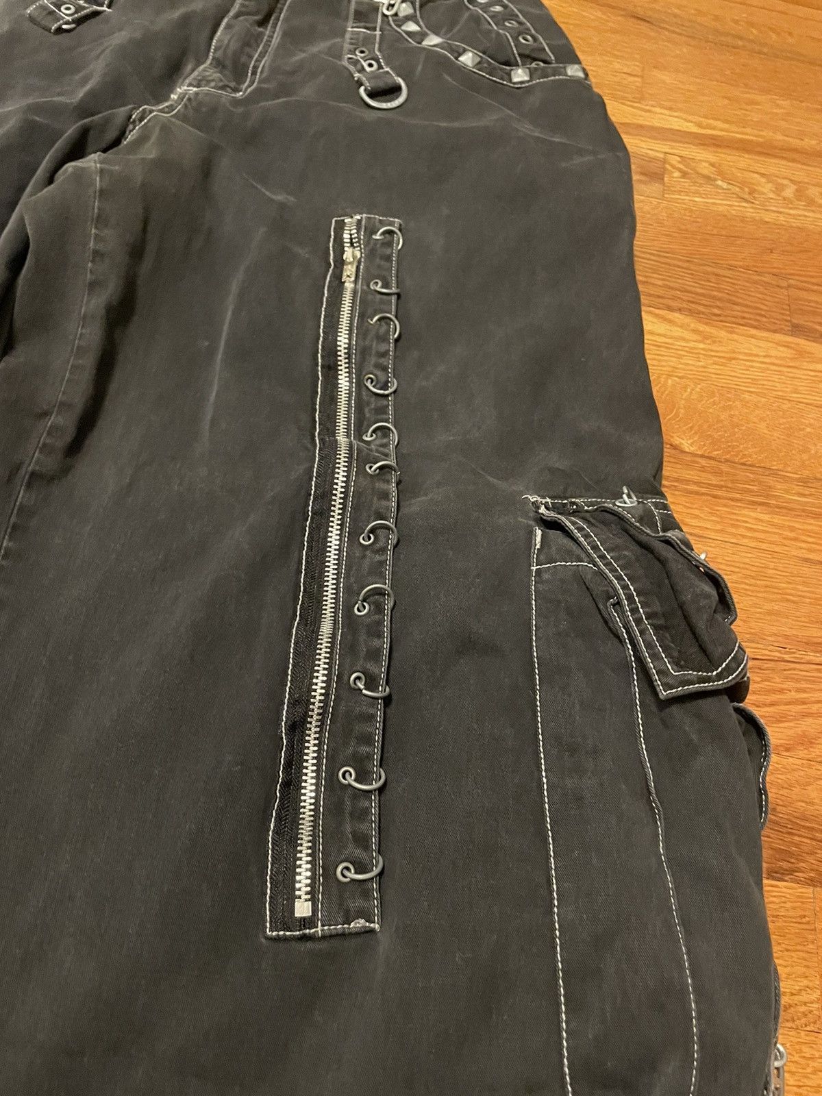 Tripp NYC × Vintage Vintage 90s Y2K Tripp NYC Emo Goth Baggy Distressed Pants Size US 31 - 5 Thumbnail
