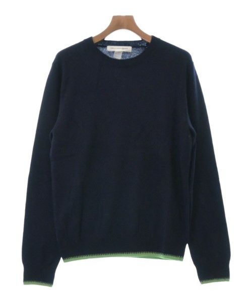 Sweater Knitwear Pullover Crew Neck Wool Navy Blue