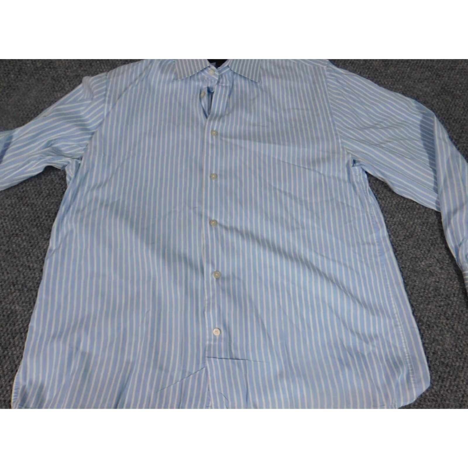 Express Express Mens Shirt Medium Blue striped button down stretch Size US M / EU 48-50 / 2 - 2 Thumbnail