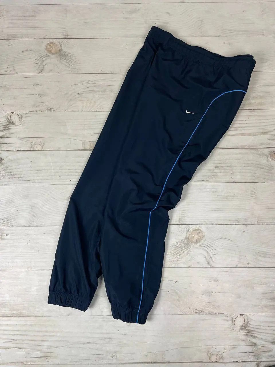 Nike Vintage Nike Nylon Pants Striped Track 00s Swoosh Size US 34 / EU 50 - 1 Thumbnail