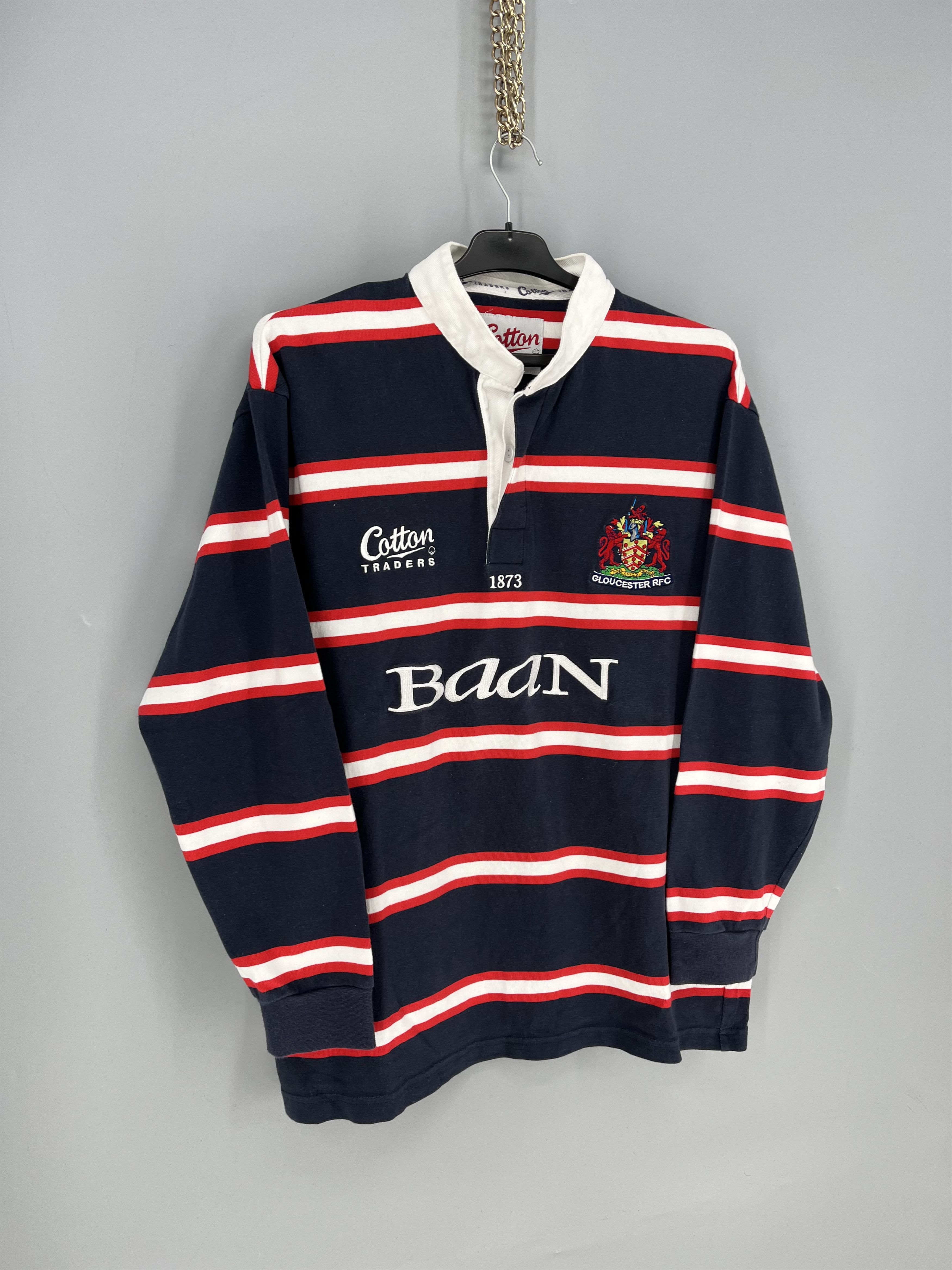 Cotton Traders 2002 2003 Gloucester Rugby Pro Away Shirt Long Sleeve Size L Size US L / EU 52-54 / 3 - 2 Thumbnail