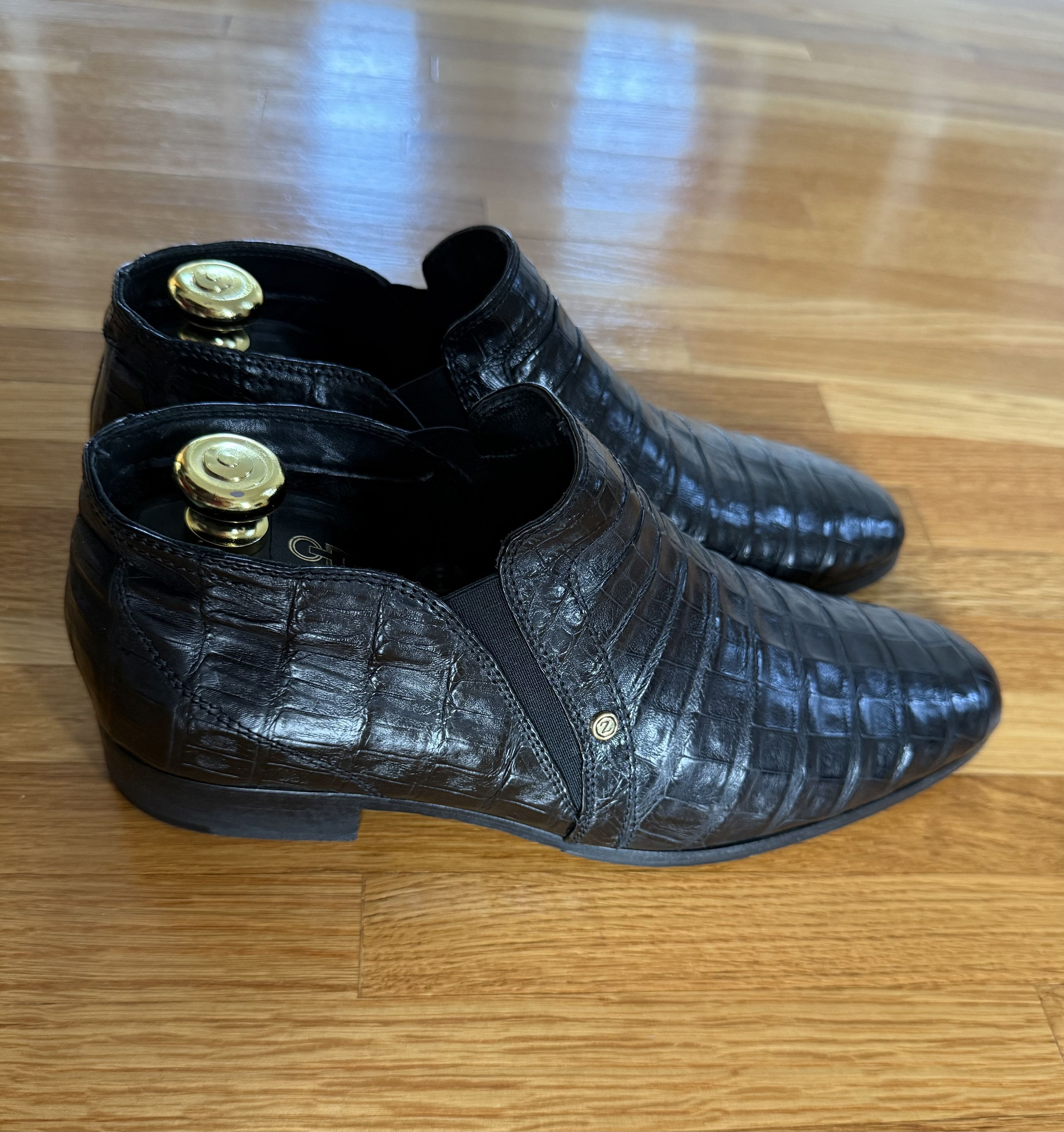 Zilli ZILLI Crocodile Leather Chelsea Boots, Insulated inside Size US 7.5 / EU 40-41 - 1 Thumbnail