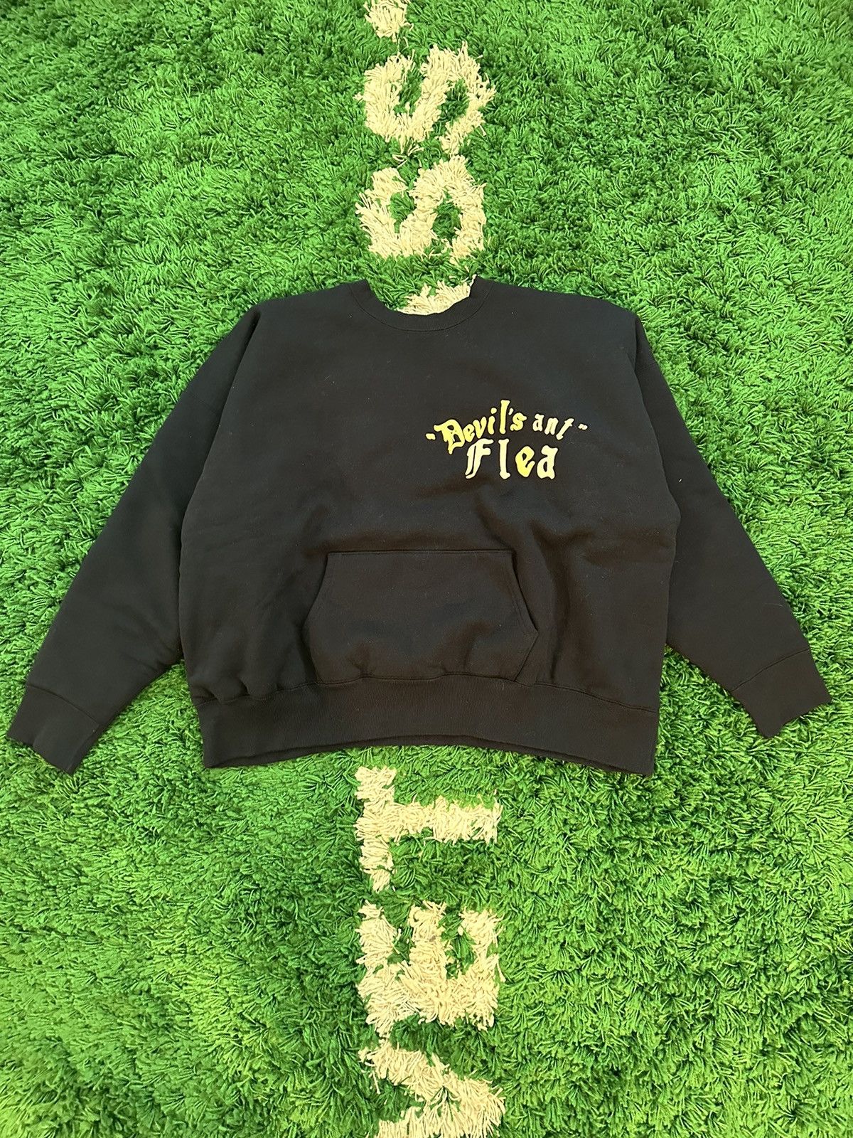 image of Cactus Plant Flea Market x Human Made Heavy Weight Double Layer Pullover in Navy (Size Medium)