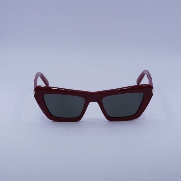 Saint Laurent Paris Saint Laurent SL467 003 Sunglasses Red Cat Eye Frame Size ONE SIZE - 3 Thumbnail