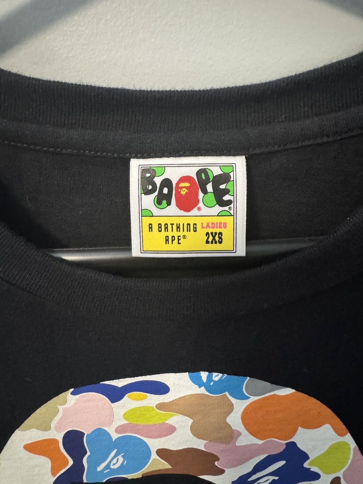Bape Multicolor Bape black short sleeve tee ladies Size XXS / US 00 / IT 34 - 3 Thumbnail